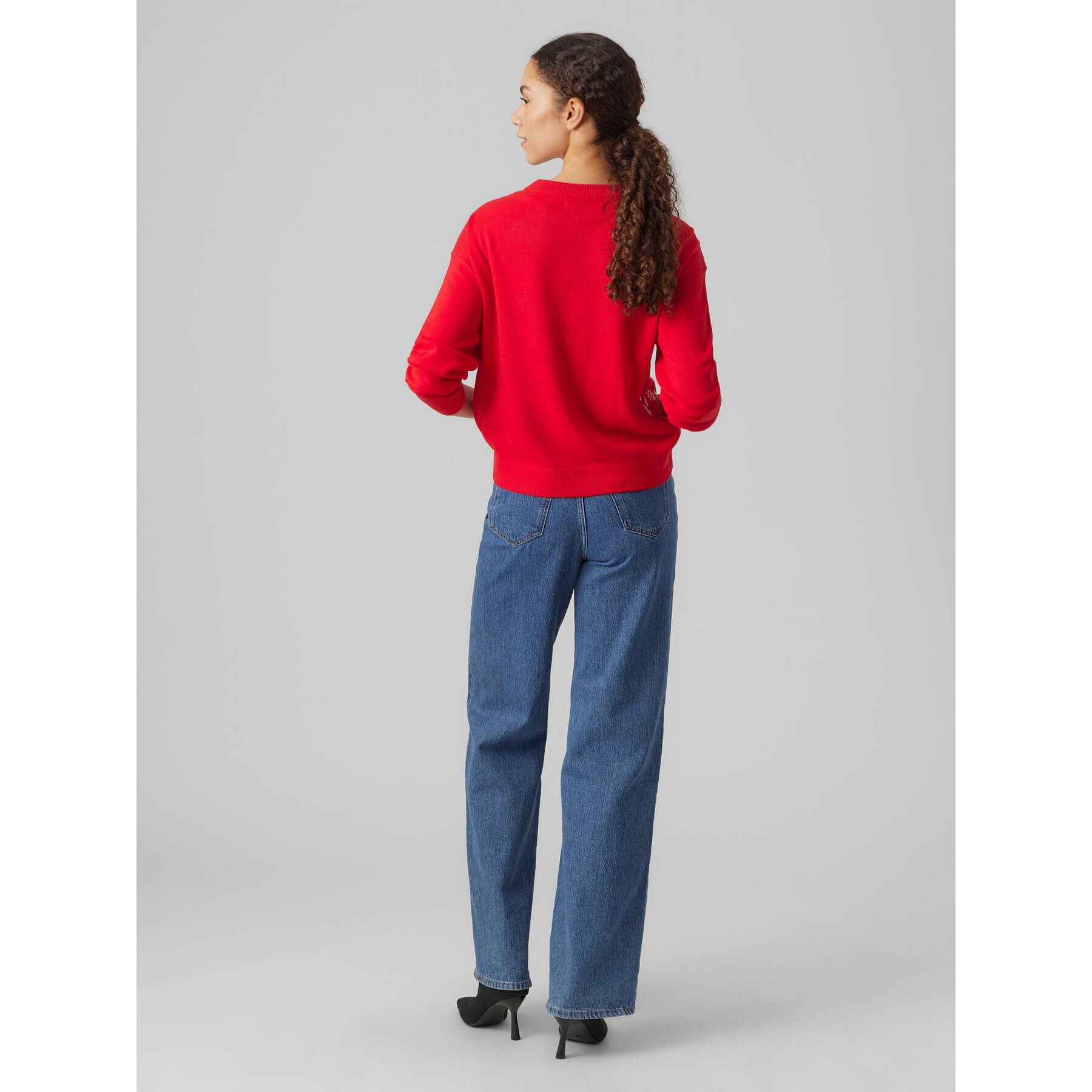 Vero Moda Пуловер 10292667 Червен Regular Fit - Pepit.bg
