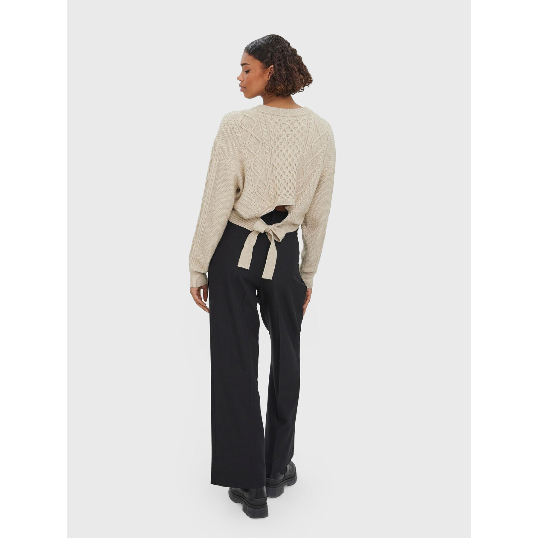 Vero Moda Пуловер Ayla 10274866 Екрю Relaxed Fit - Pepit.bg
