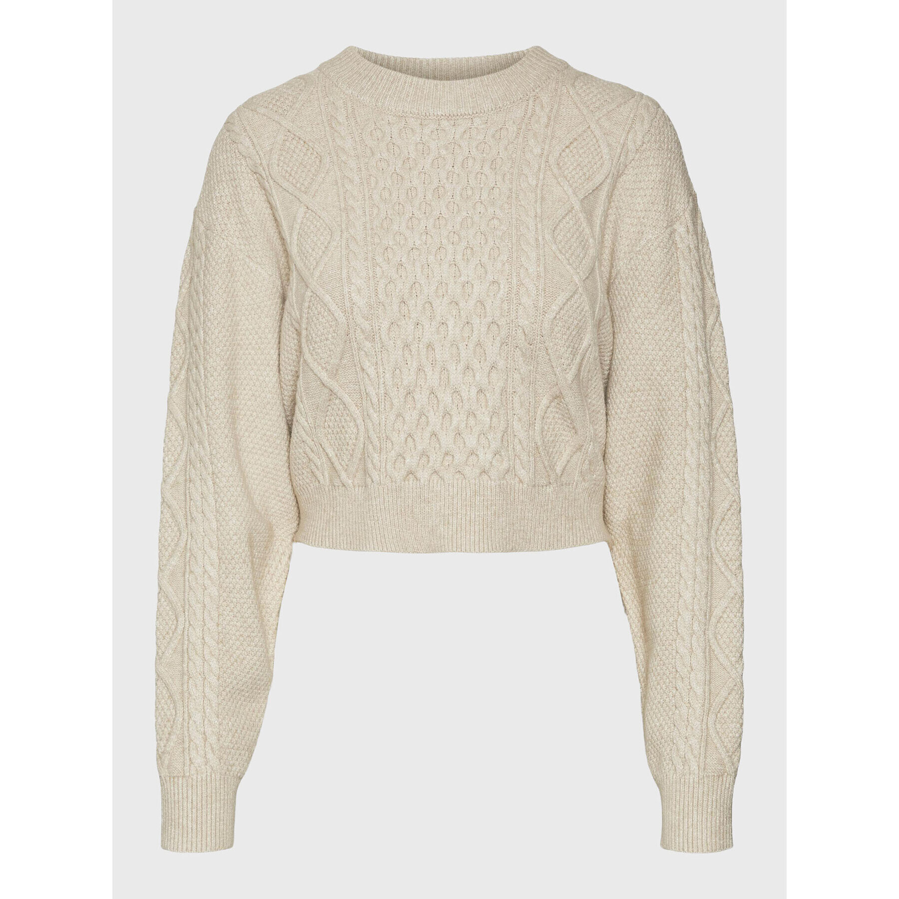 Vero Moda Пуловер Ayla 10274866 Екрю Relaxed Fit - Pepit.bg