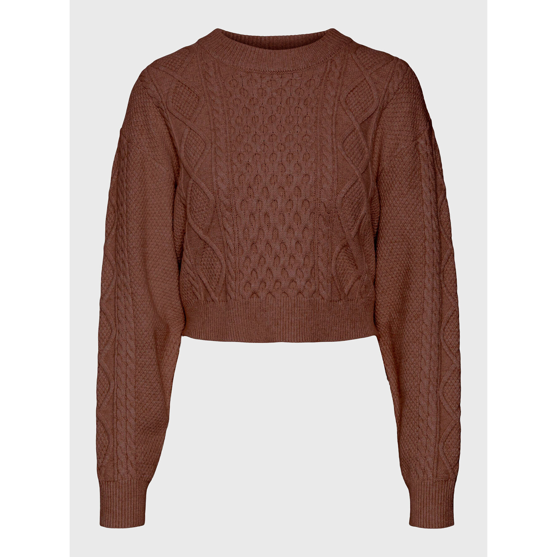 Vero Moda Пуловер Ayla 10274866 Кафяв Relaxed Fit - Pepit.bg