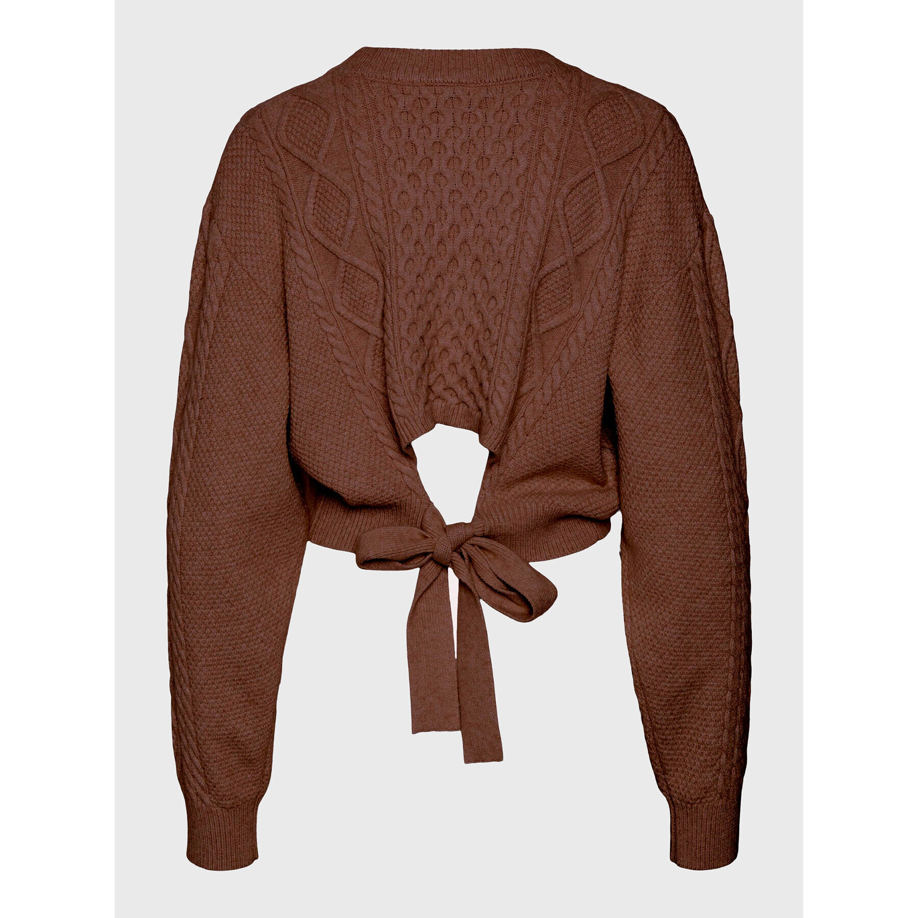 Vero Moda Пуловер Ayla 10274866 Кафяв Relaxed Fit - Pepit.bg