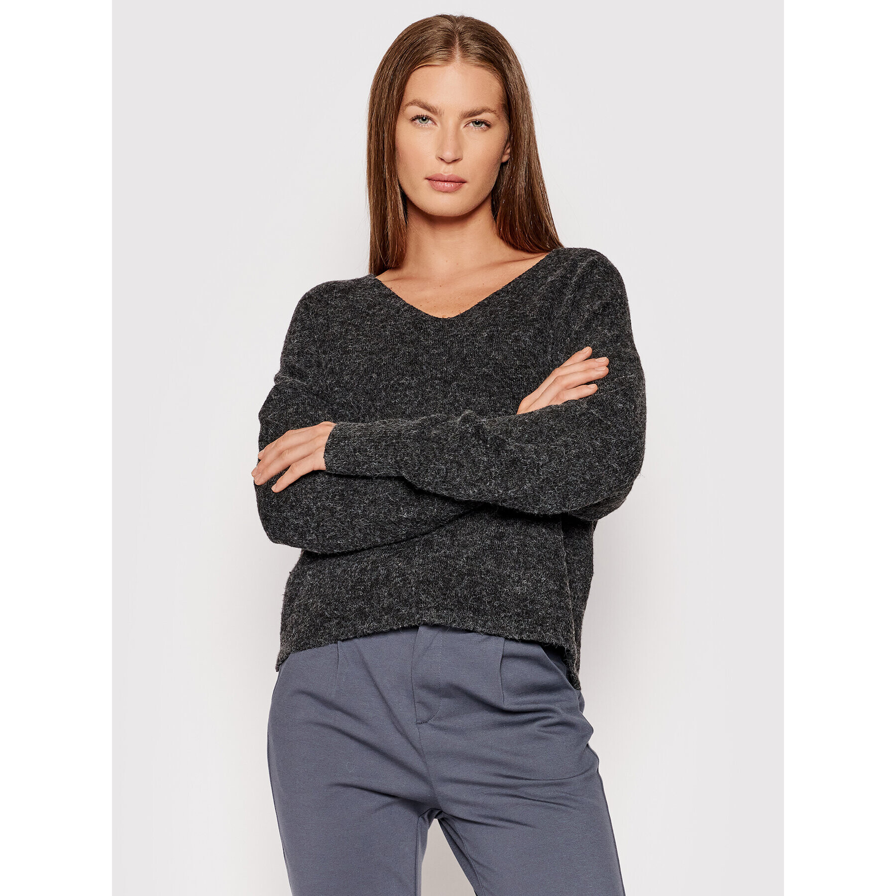 Vero Moda Пуловер Doffy 10252090 Черен Loose Fit - Pepit.bg