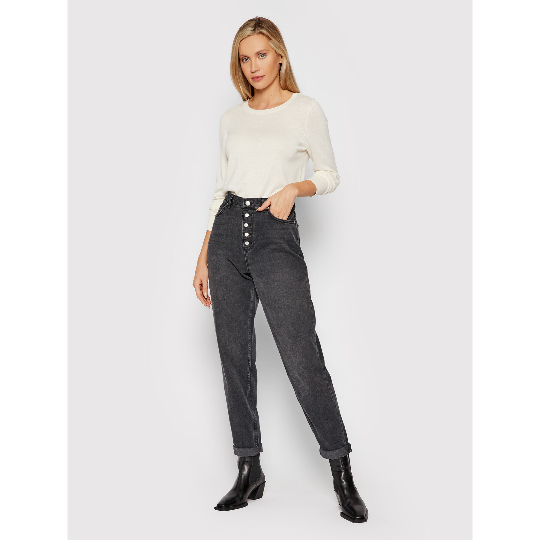 Vero Moda Пуловер Felicity 10231475 Бежов Regular Fit - Pepit.bg