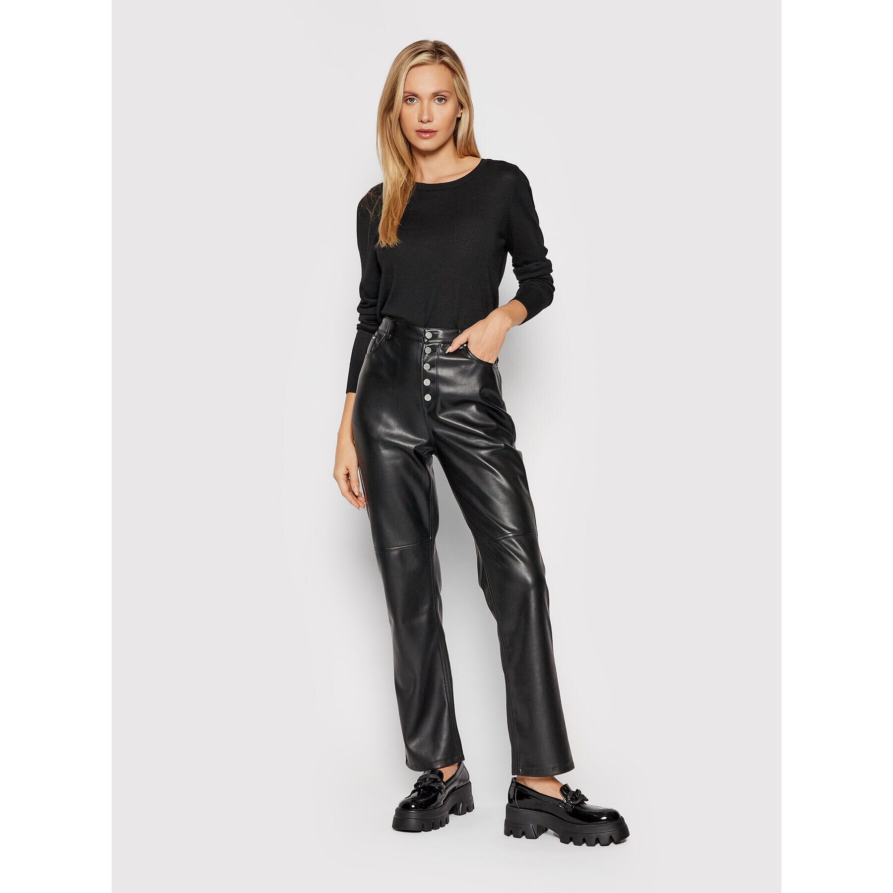 Vero Moda Пуловер Felicity 10231475 Черен Regular Fit - Pepit.bg