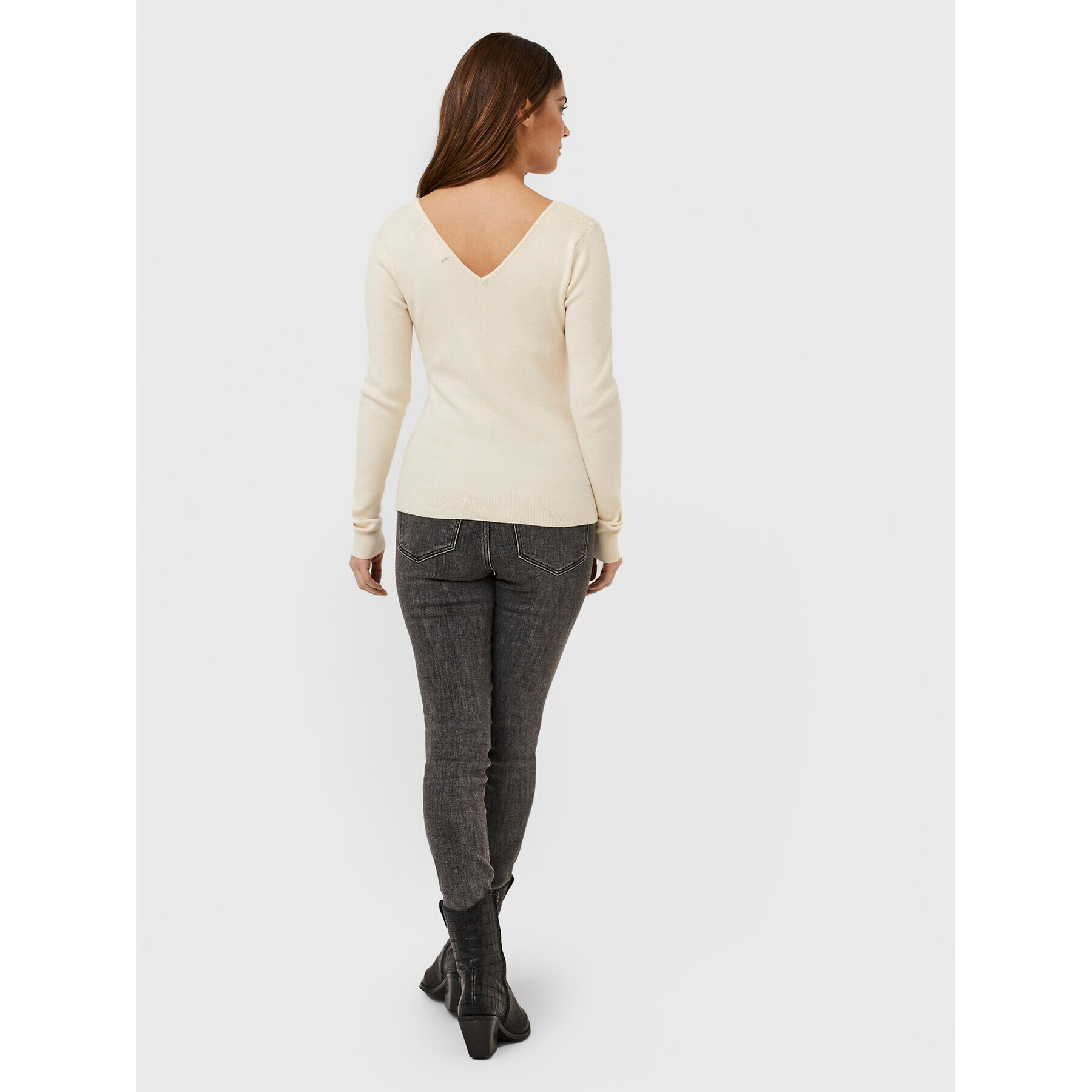 Vero Moda Пуловер Gold 10257154 Бежов Slim Fit - Pepit.bg
