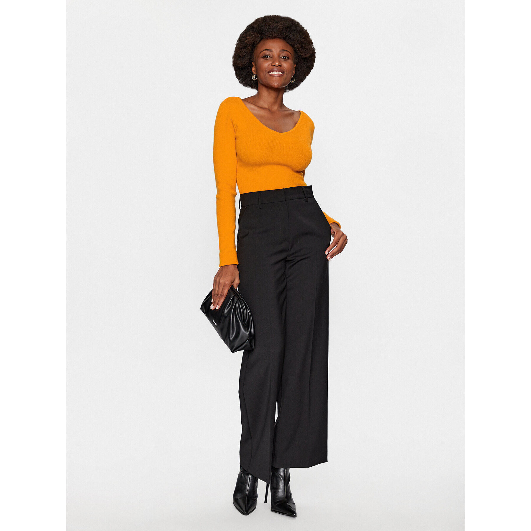Vero Moda Пуловер Gold 10257154 Оранжев Regular Fit - Pepit.bg