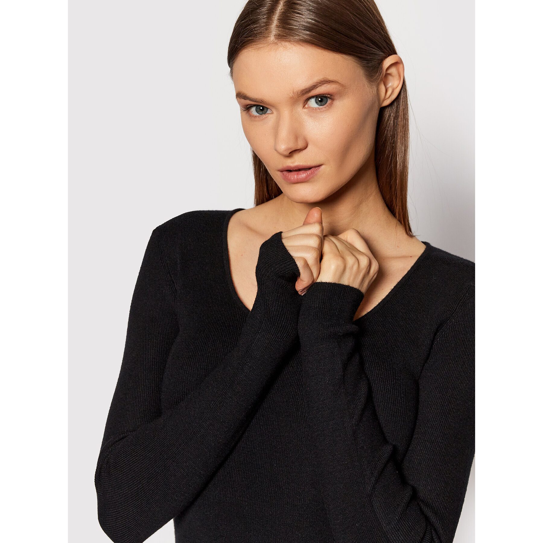 Vero Moda Пуловер Gold 10257155 Черен Regular Fit - Pepit.bg