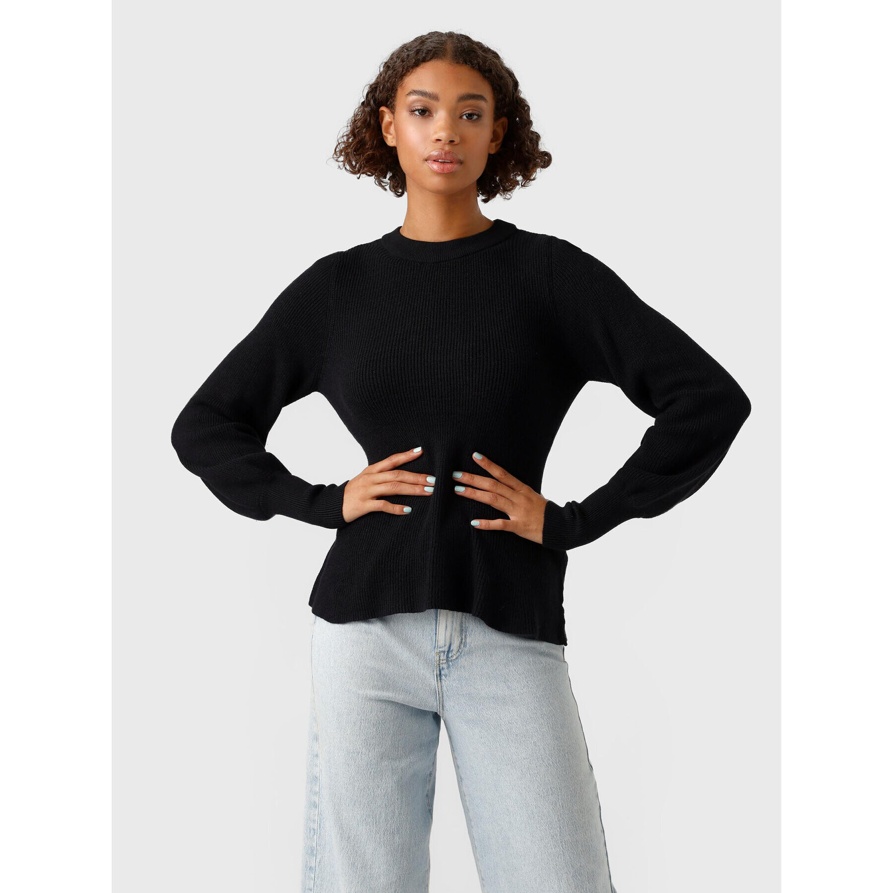 Vero Moda Пуловер Holly 10268921 Черен Regular Fit - Pepit.bg