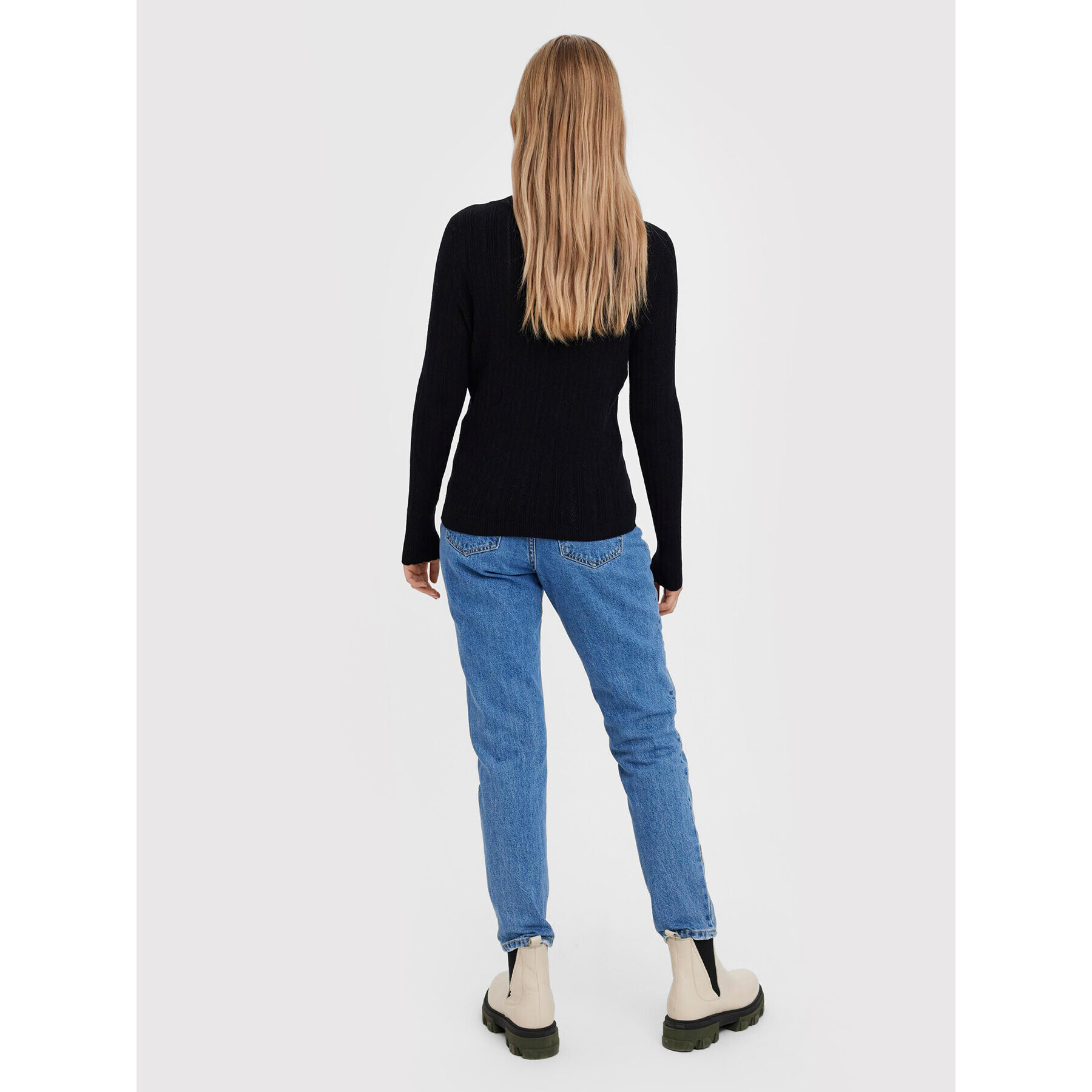 Vero Moda Пуловер Karis 10268004 Черен Regular Fit - Pepit.bg