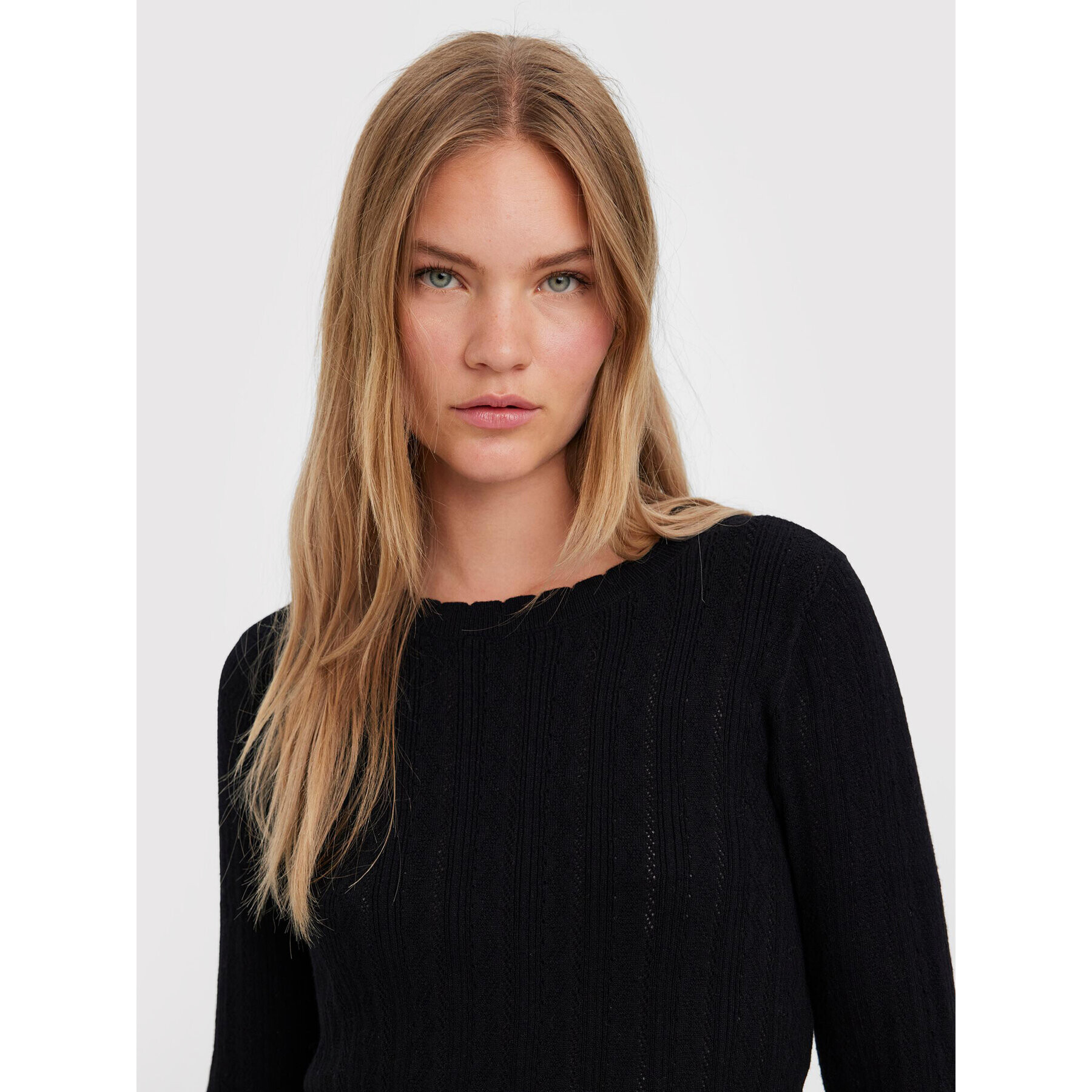 Vero Moda Пуловер Karis 10268004 Черен Regular Fit - Pepit.bg