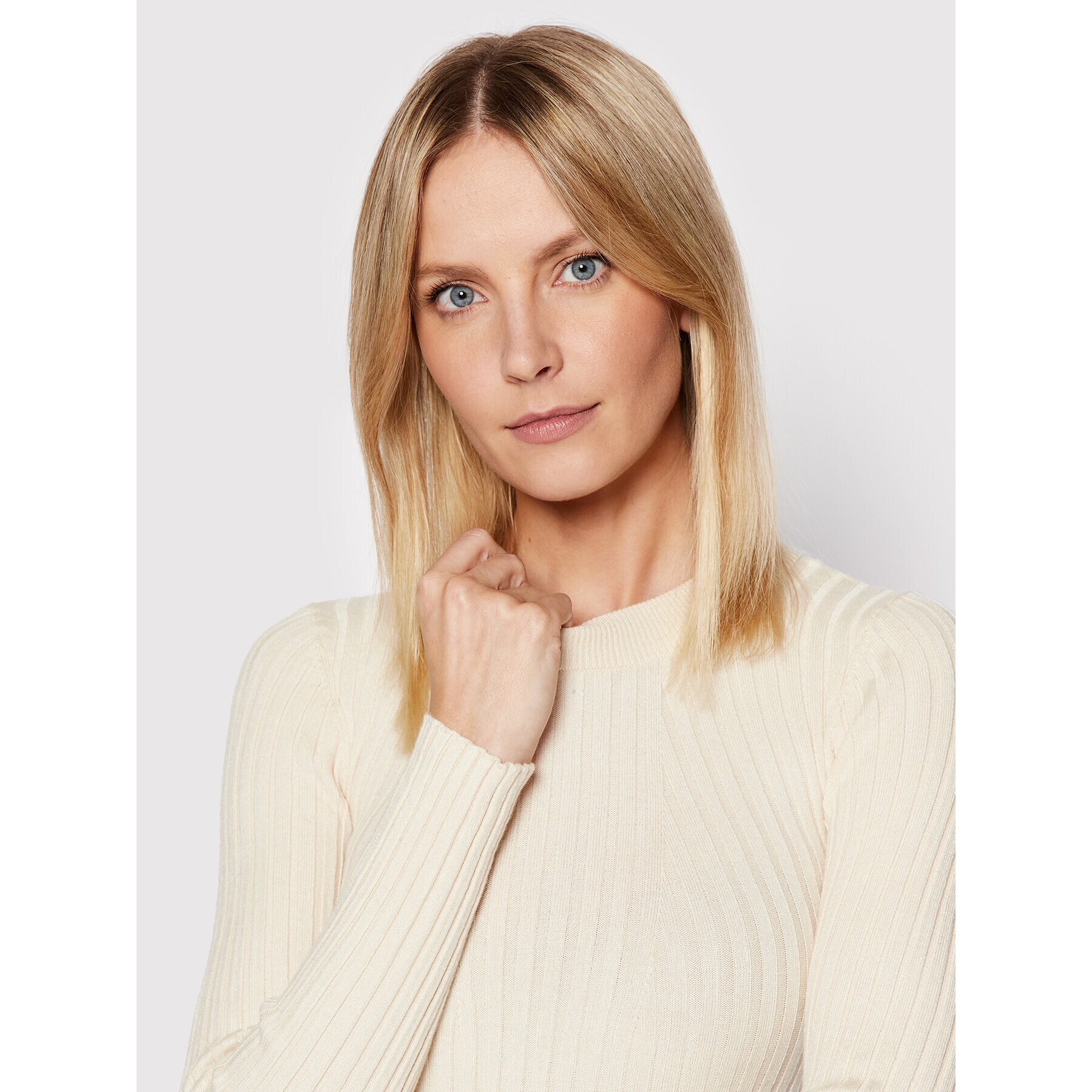 Vero Moda Пуловер Kiki 10257763 Екрю Slim Fit - Pepit.bg