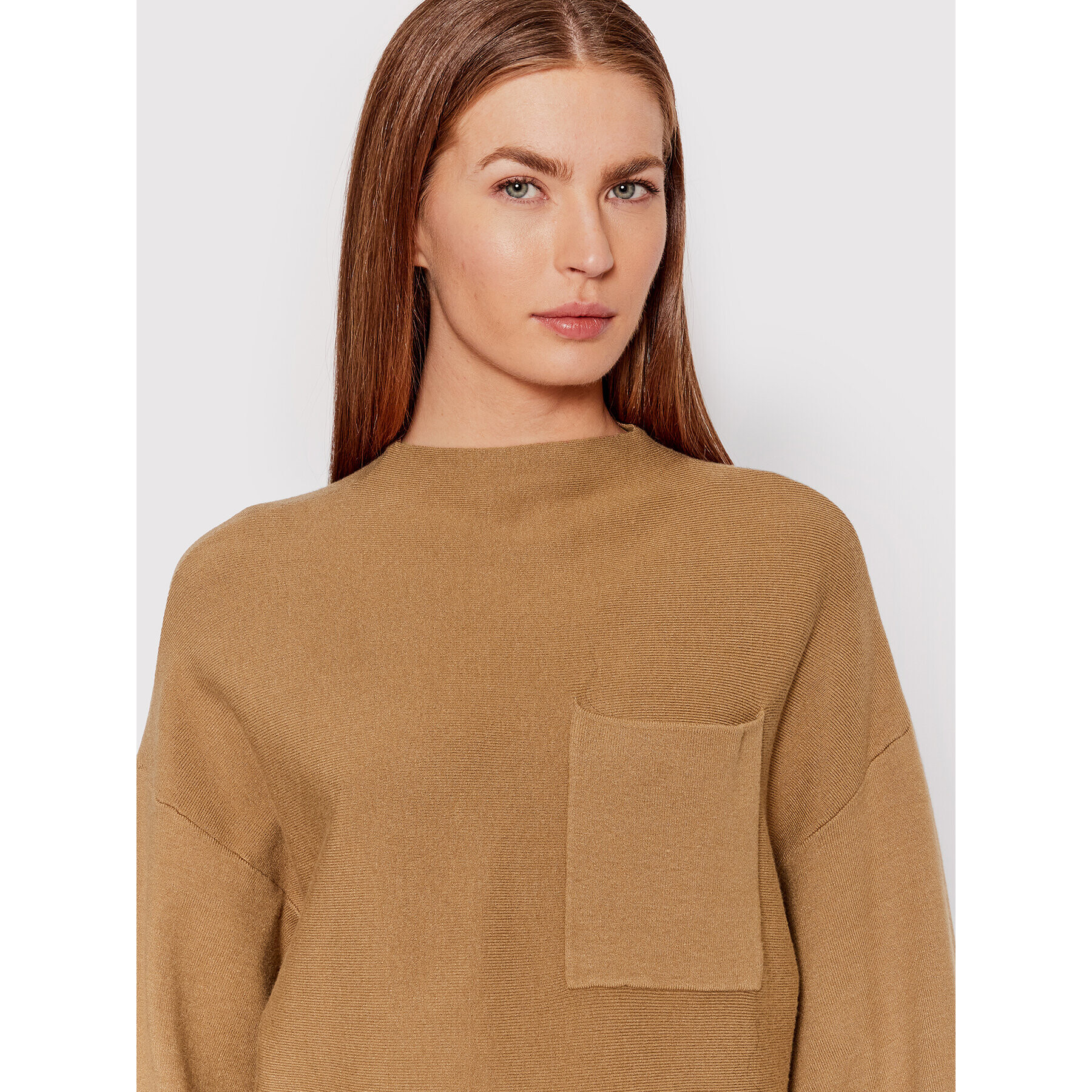 Vero Moda Пуловер Nancy 10260585 Кафяв Regular Fit - Pepit.bg