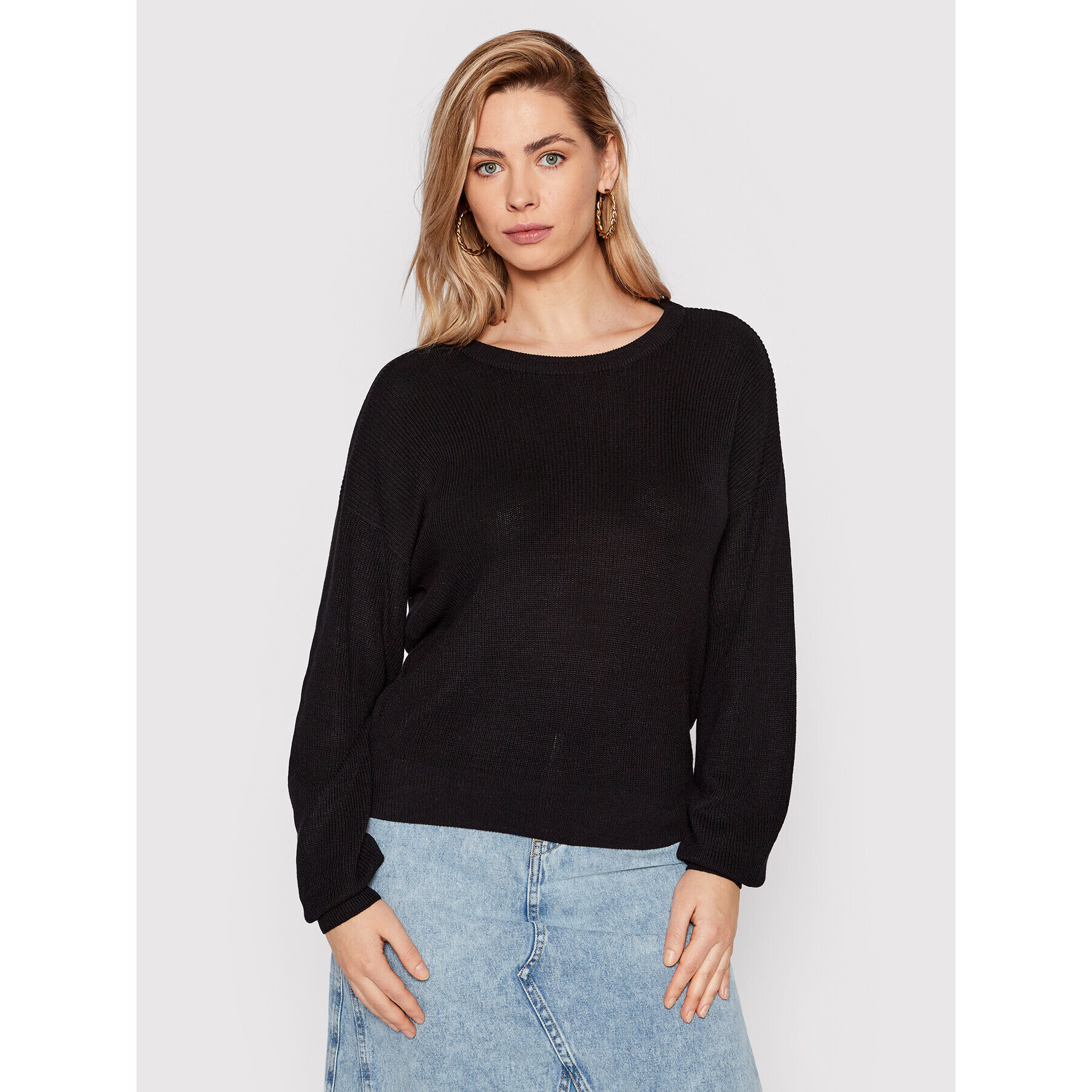 Vero Moda Пуловер New Lex Sun 10260391 Черен Relaxed Fit - Pepit.bg