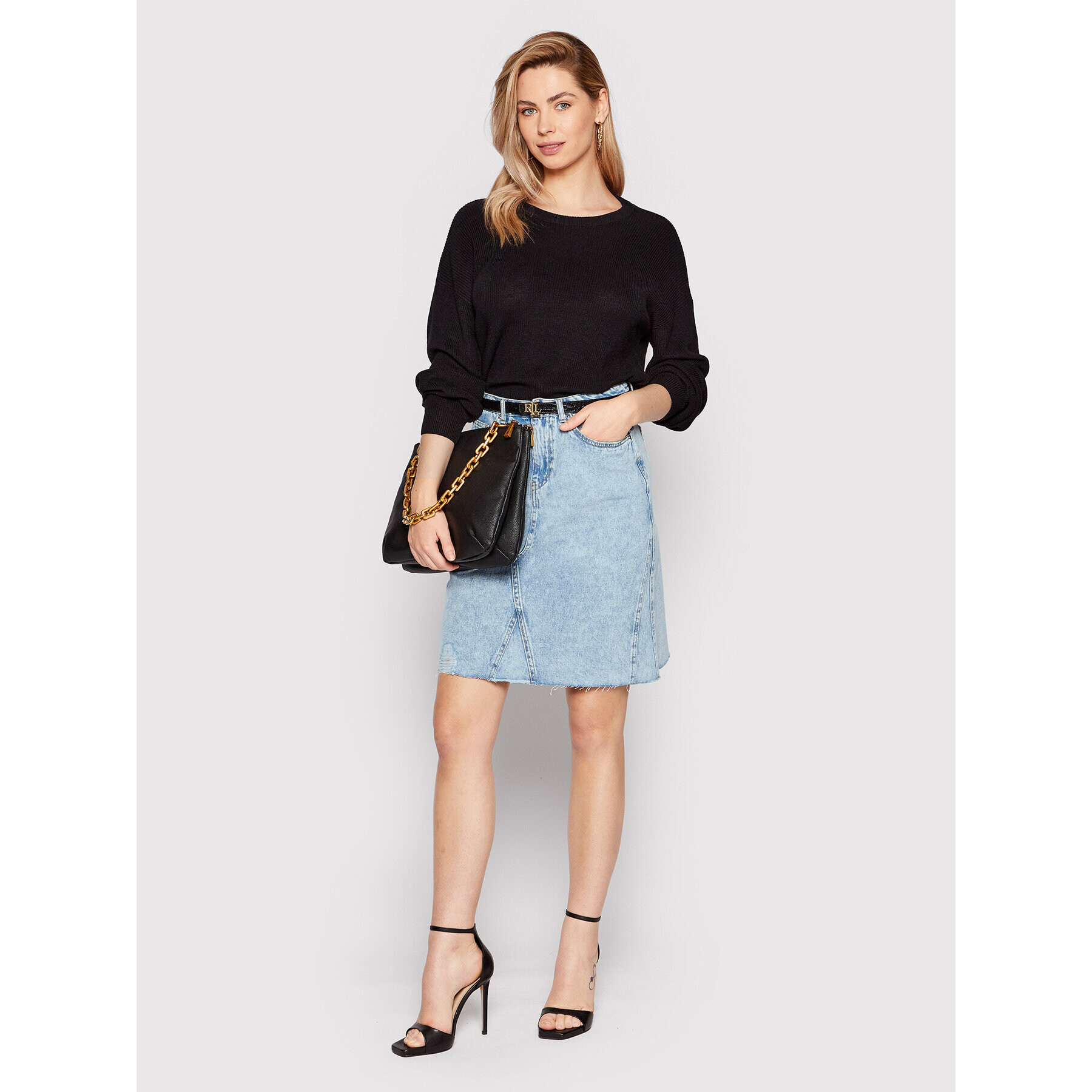 Vero Moda Пуловер New Lex Sun 10260391 Черен Relaxed Fit - Pepit.bg