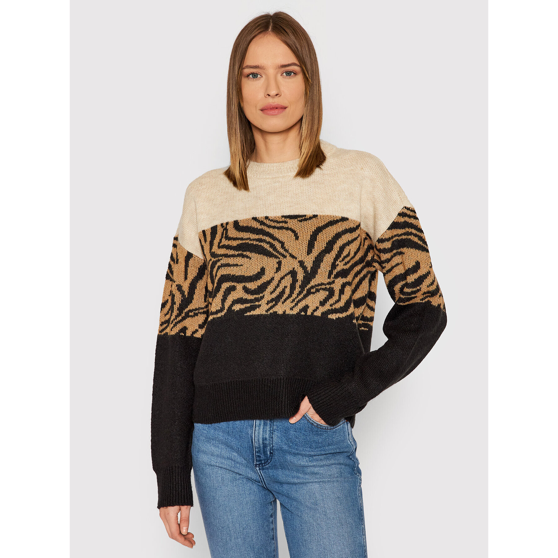 Vero Moda Пуловер Newleonblock 10251369 Цветен Regular Fit - Pepit.bg