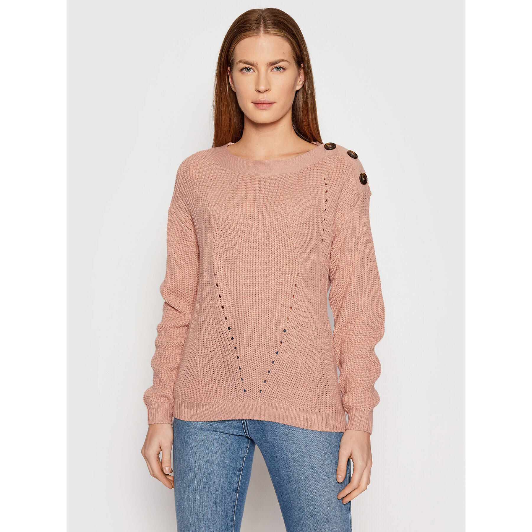 Vero Moda Пуловер Sayla 10249108 Розов Regular Fit - Pepit.bg