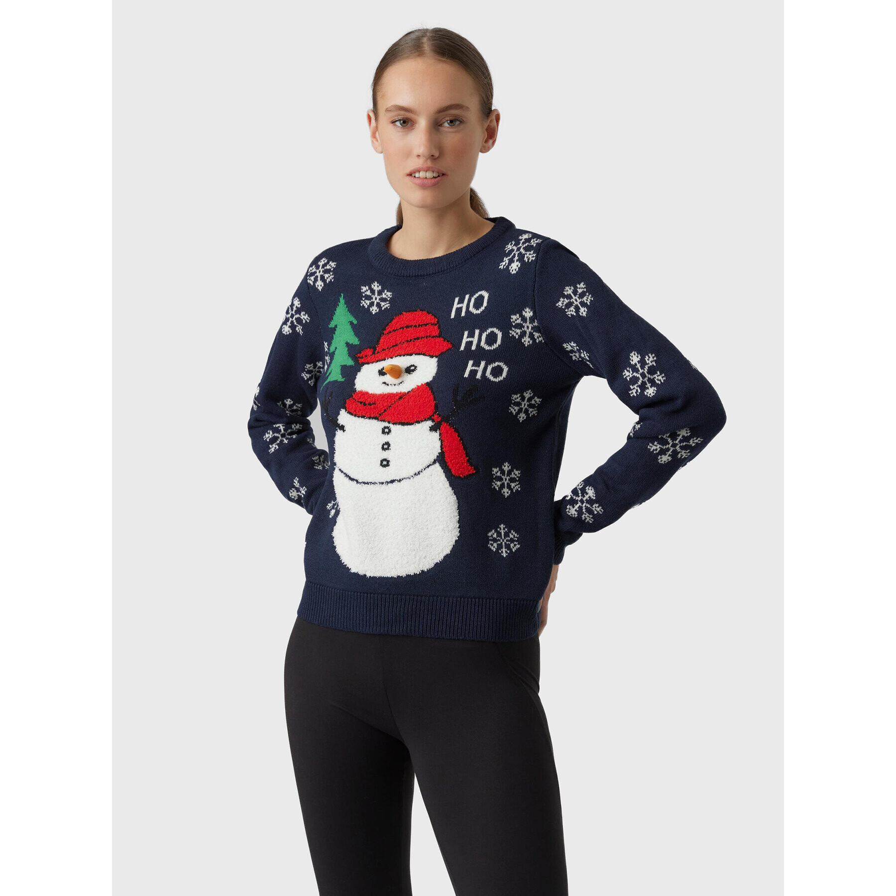 Vero Moda Пуловер Snowman 10272448 Тъмносин Regular Fit - Pepit.bg