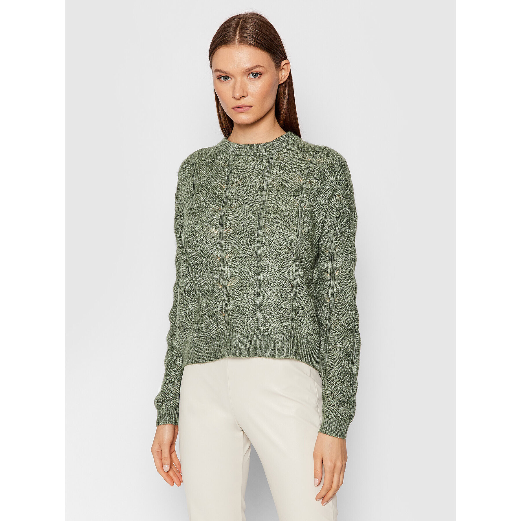 Vero Moda Пуловер Stinna 10253212 Зелен Regular Fit - Pepit.bg