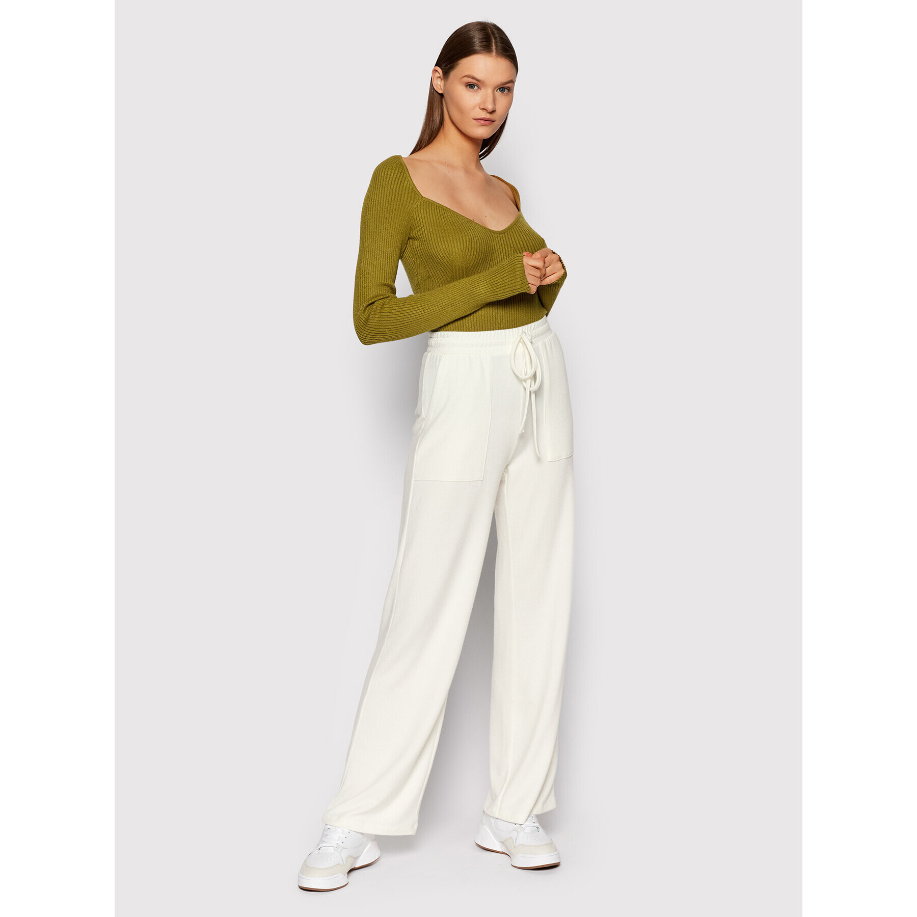 Vero Moda Пуловер Sylvia 10257349 Зелен Slim Fit - Pepit.bg