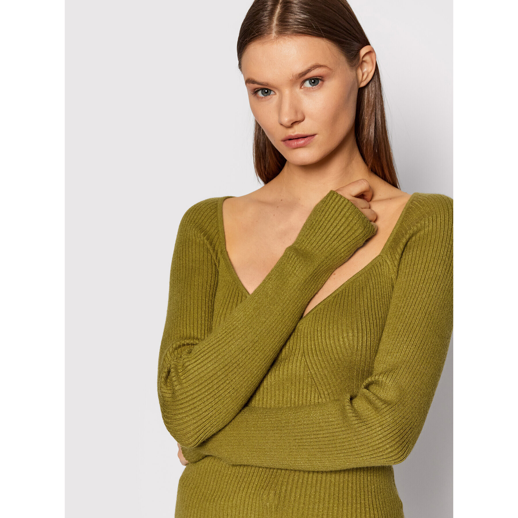 Vero Moda Пуловер Sylvia 10257349 Зелен Slim Fit - Pepit.bg