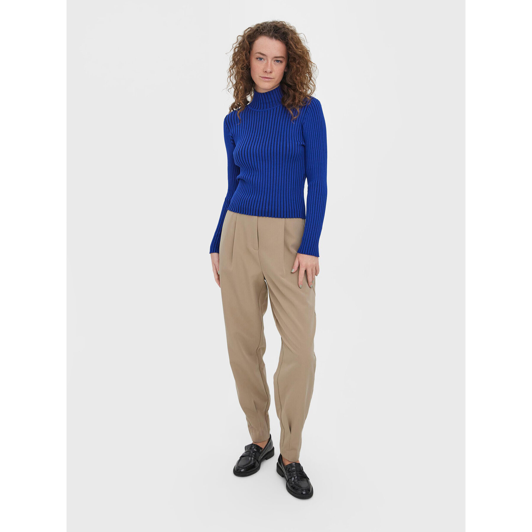 Vero Moda Пуловер Willow 10271000 Тъмносин Slim Fit - Pepit.bg