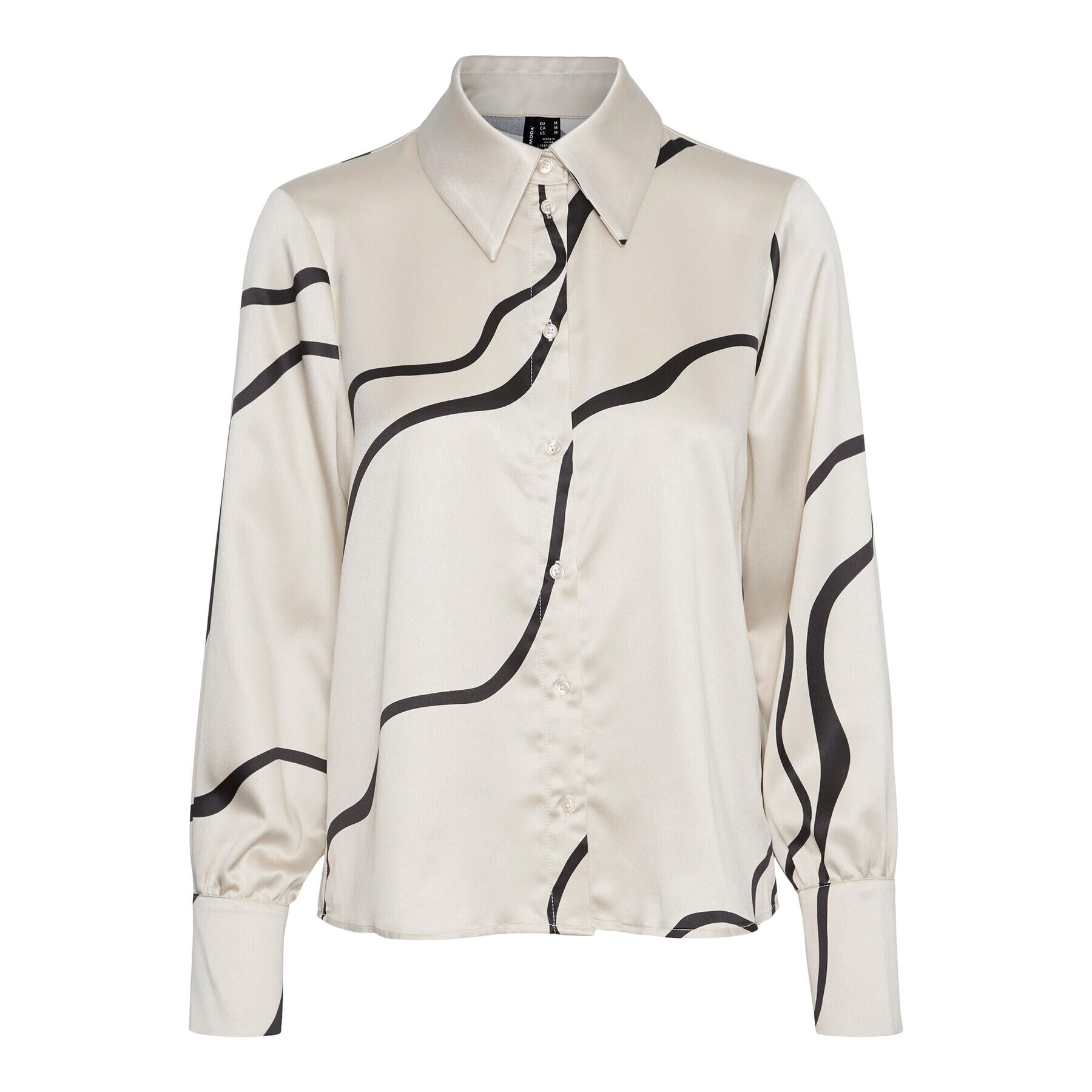 Vero Moda Риза 10295431 Екрю Regular Fit - Pepit.bg