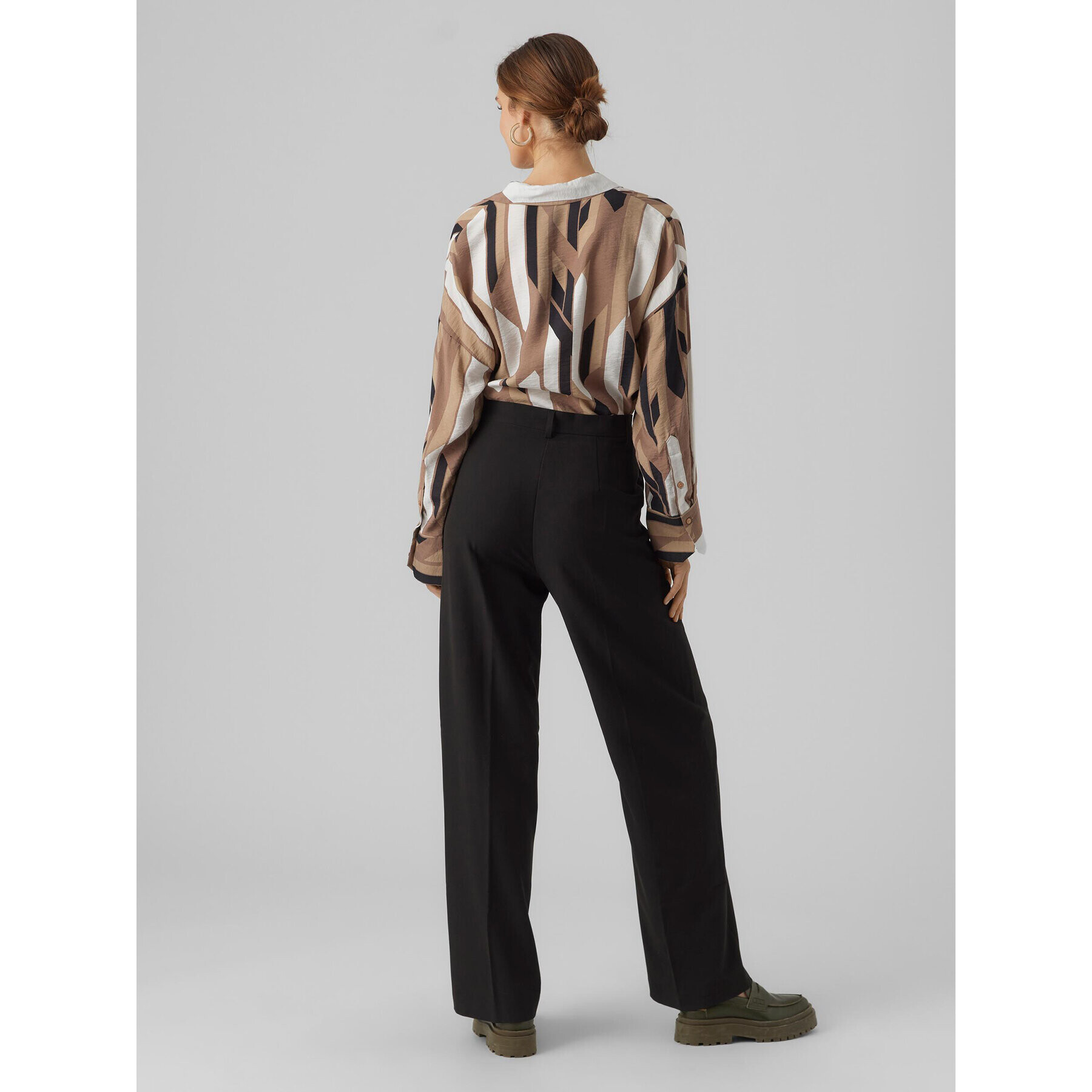 Vero Moda Риза 10295476 Кафяв Regular Fit - Pepit.bg