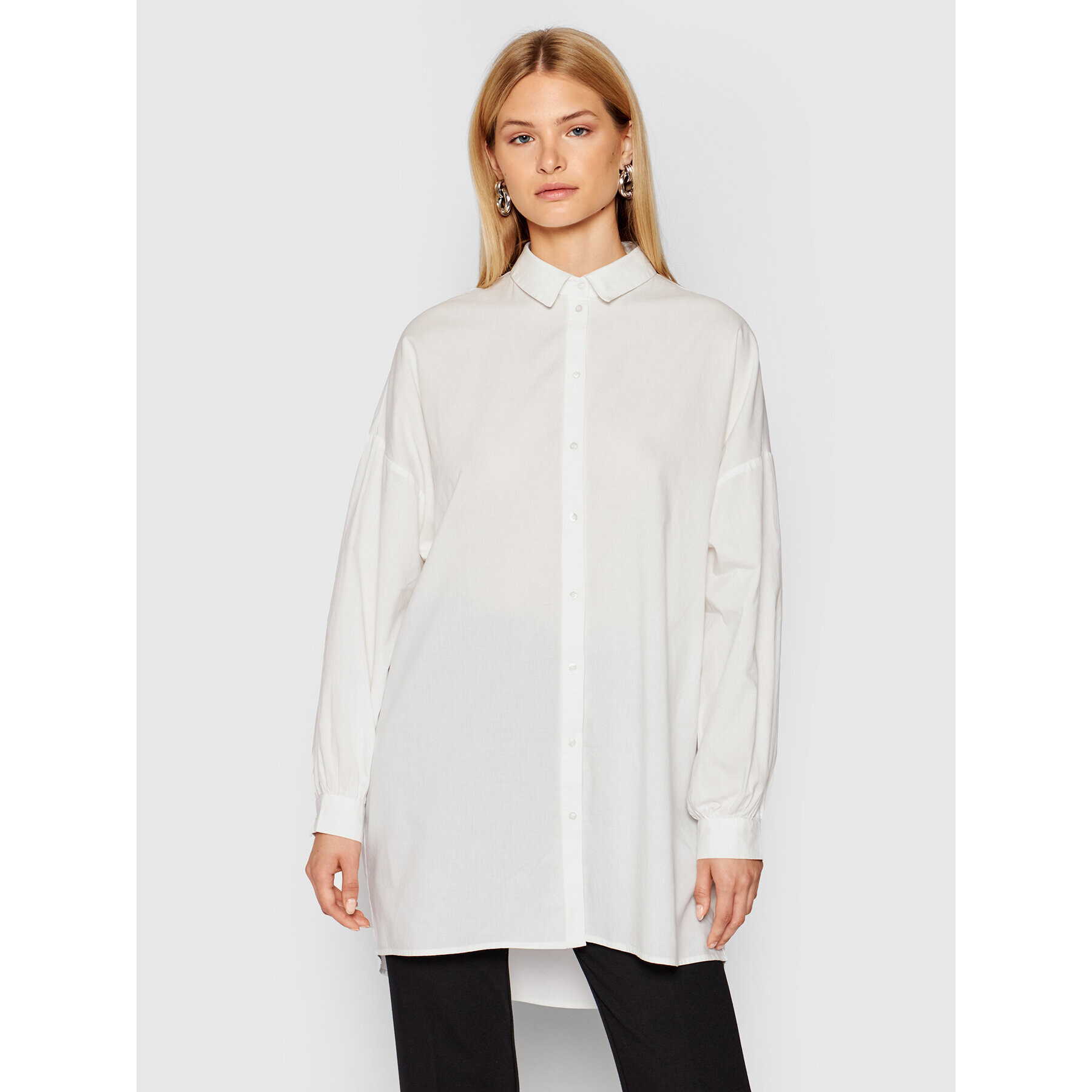 Vero Moda Риза Bina 10250576 Бял Oversize - Pepit.bg