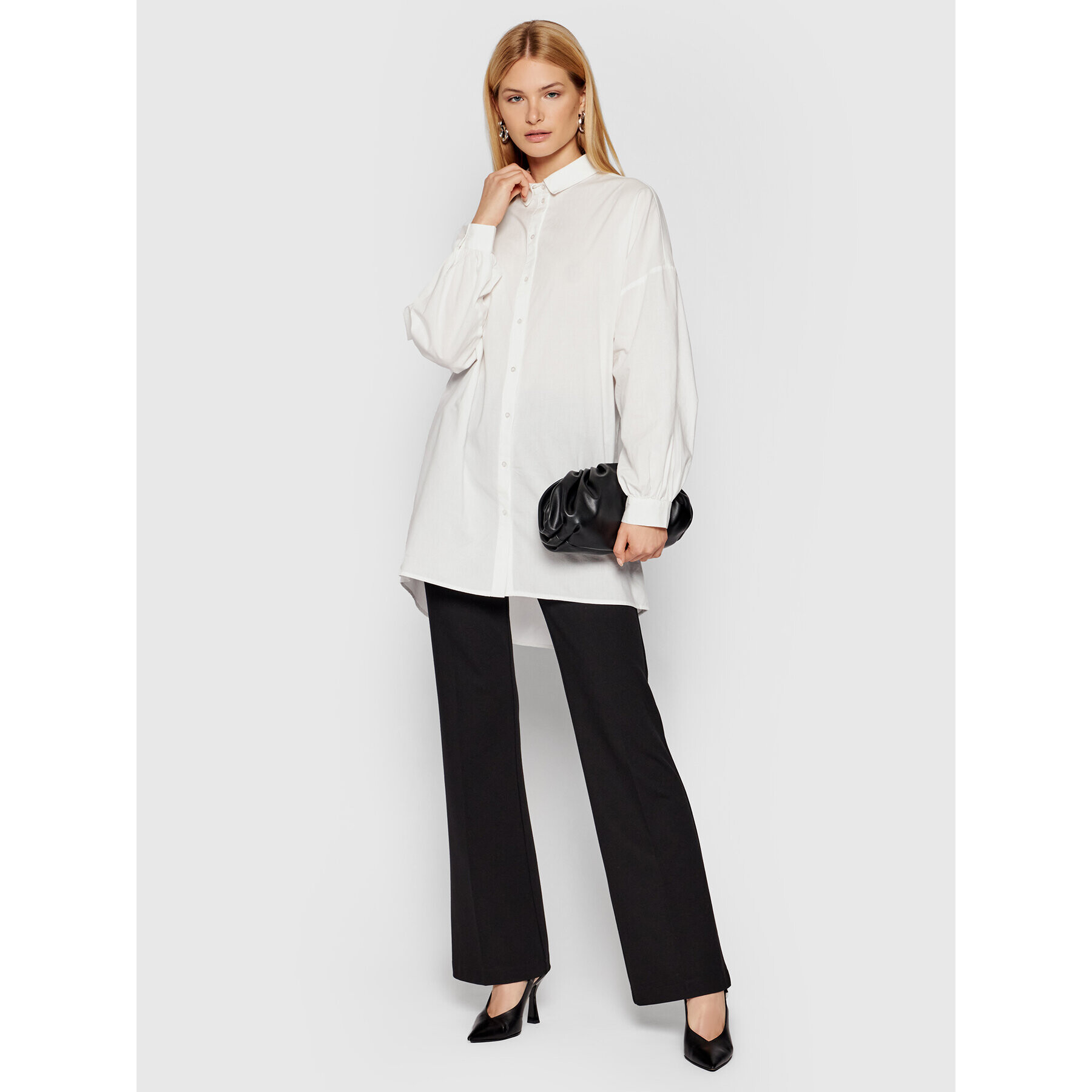 Vero Moda Риза Bina 10250576 Бял Oversize - Pepit.bg