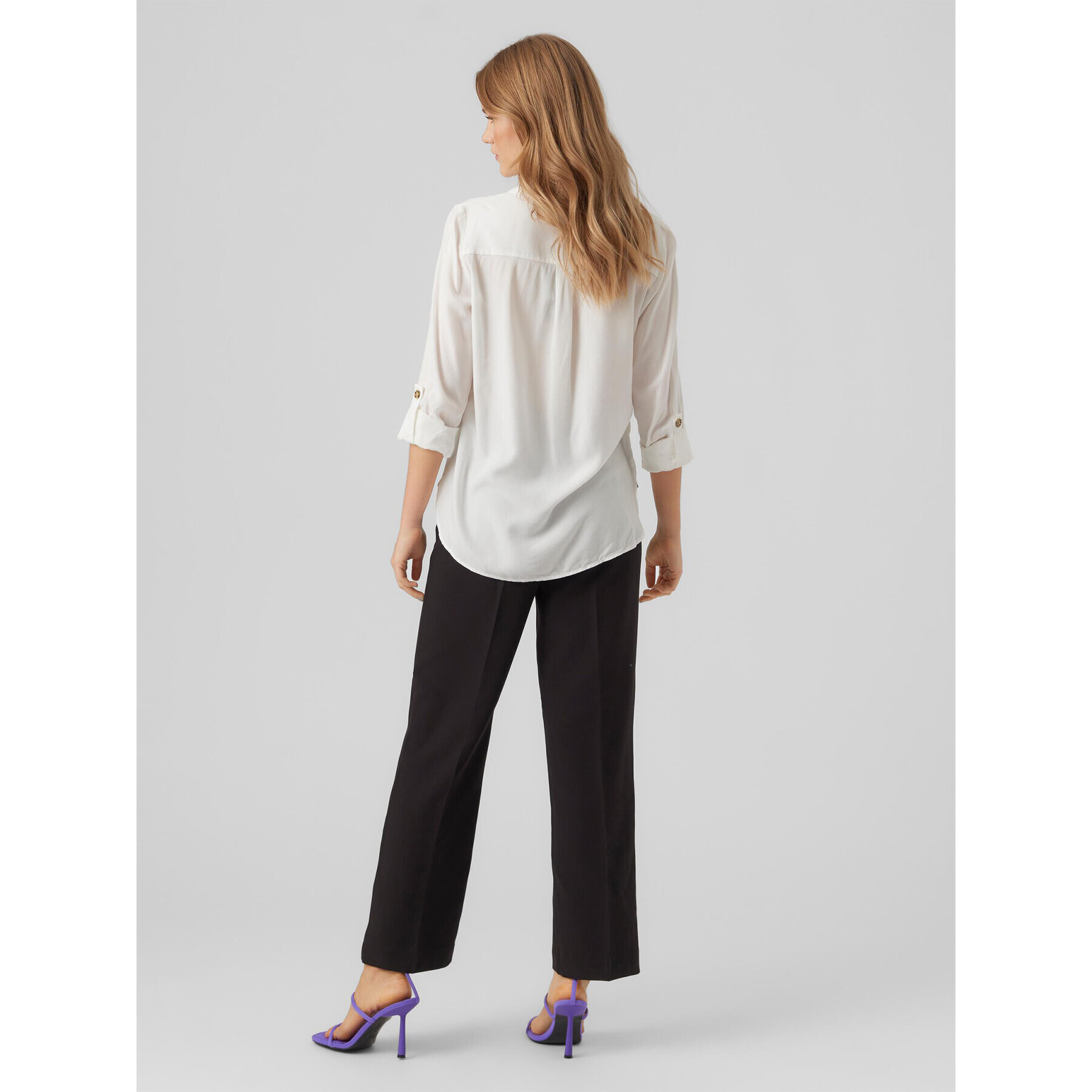Vero Moda Риза Bumpy 10275283 Бял Regular Fit - Pepit.bg