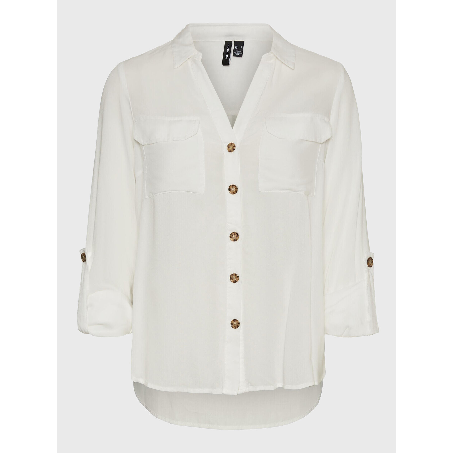 Vero Moda Риза Bumpy 10275283 Бял Regular Fit - Pepit.bg