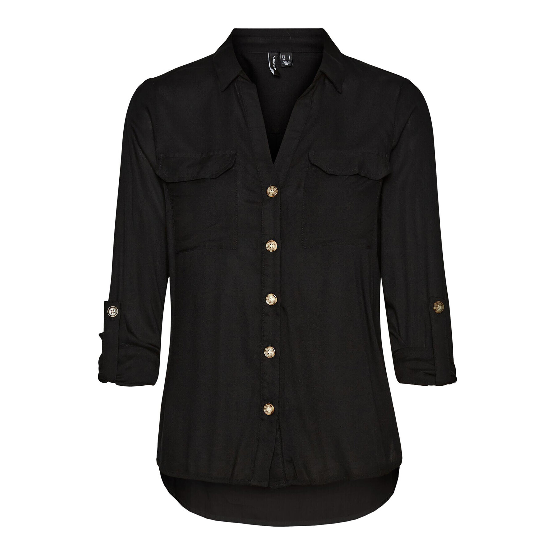 Vero Moda Риза Bumpy 10275283 Черен Regular Fit - Pepit.bg