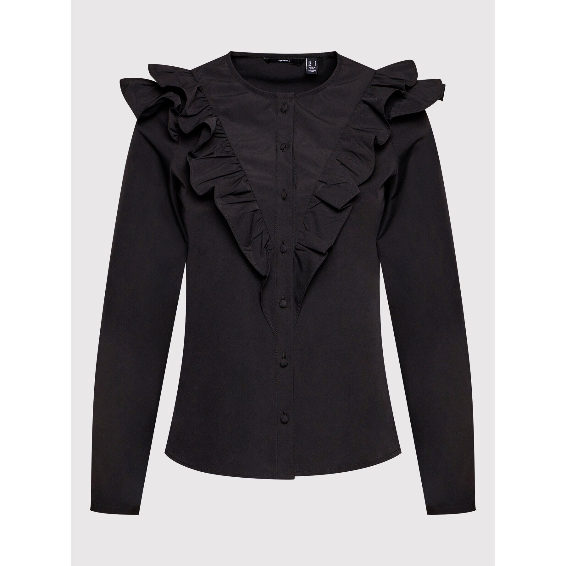 Vero Moda Риза Carmella 10267058 Черен Regular Fit - Pepit.bg
