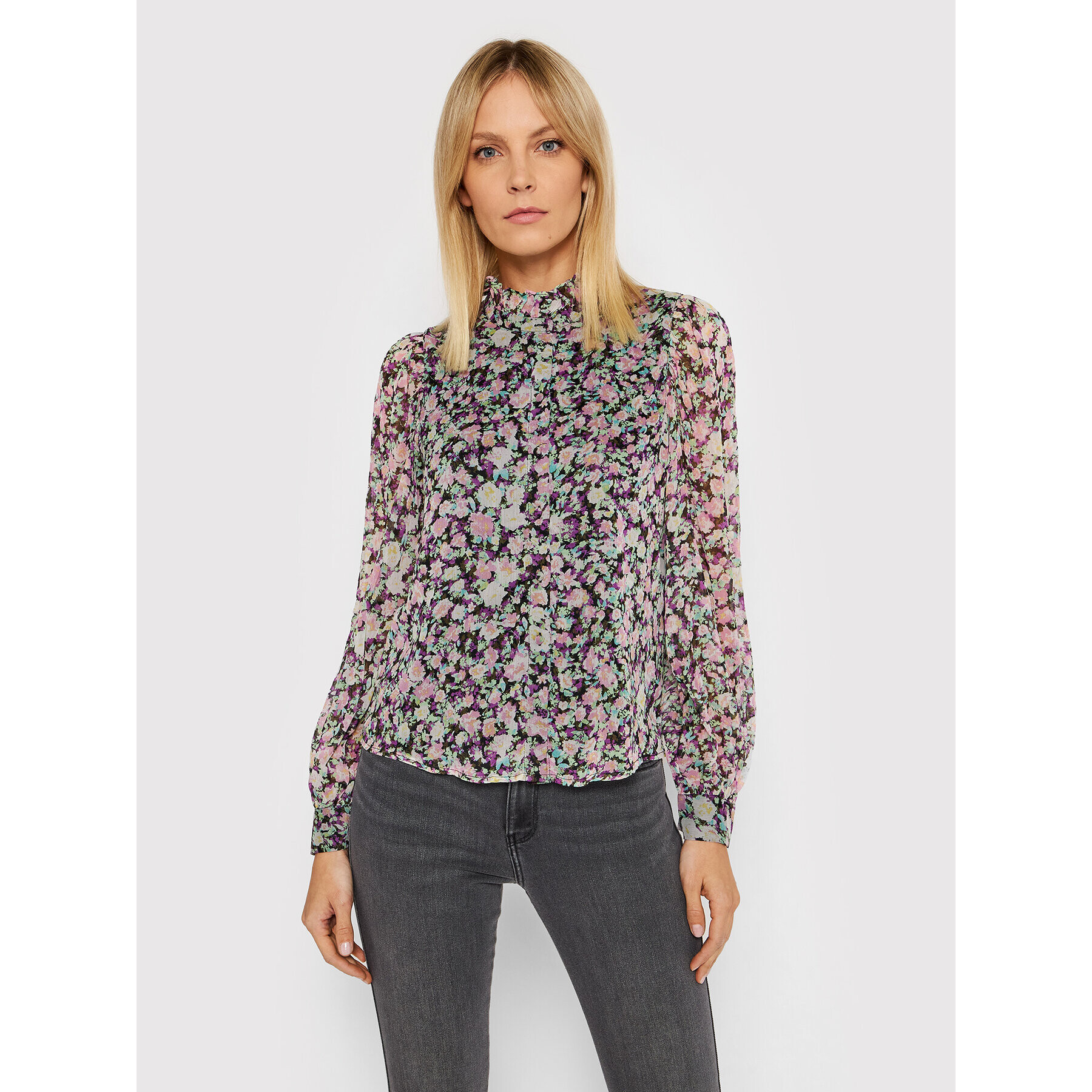 Vero Moda Риза Ina 10261046 Черен Regular Fit - Pepit.bg
