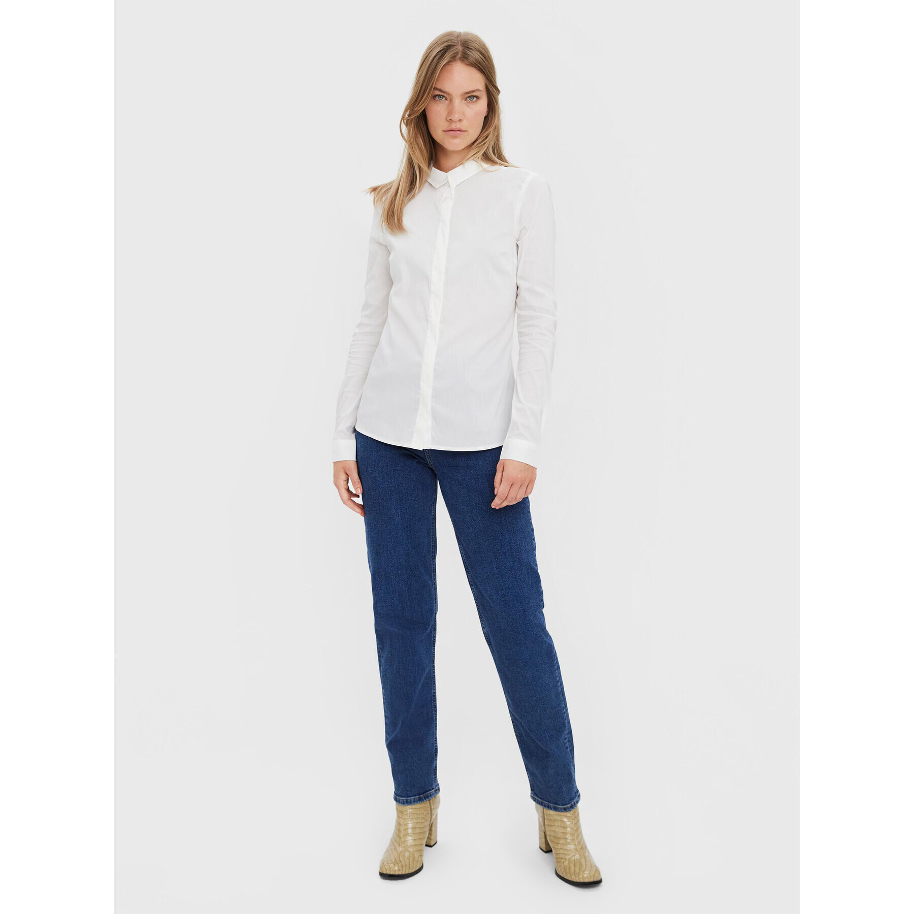 Vero Moda Риза Lady 10164900 Бял Slim Fit - Pepit.bg