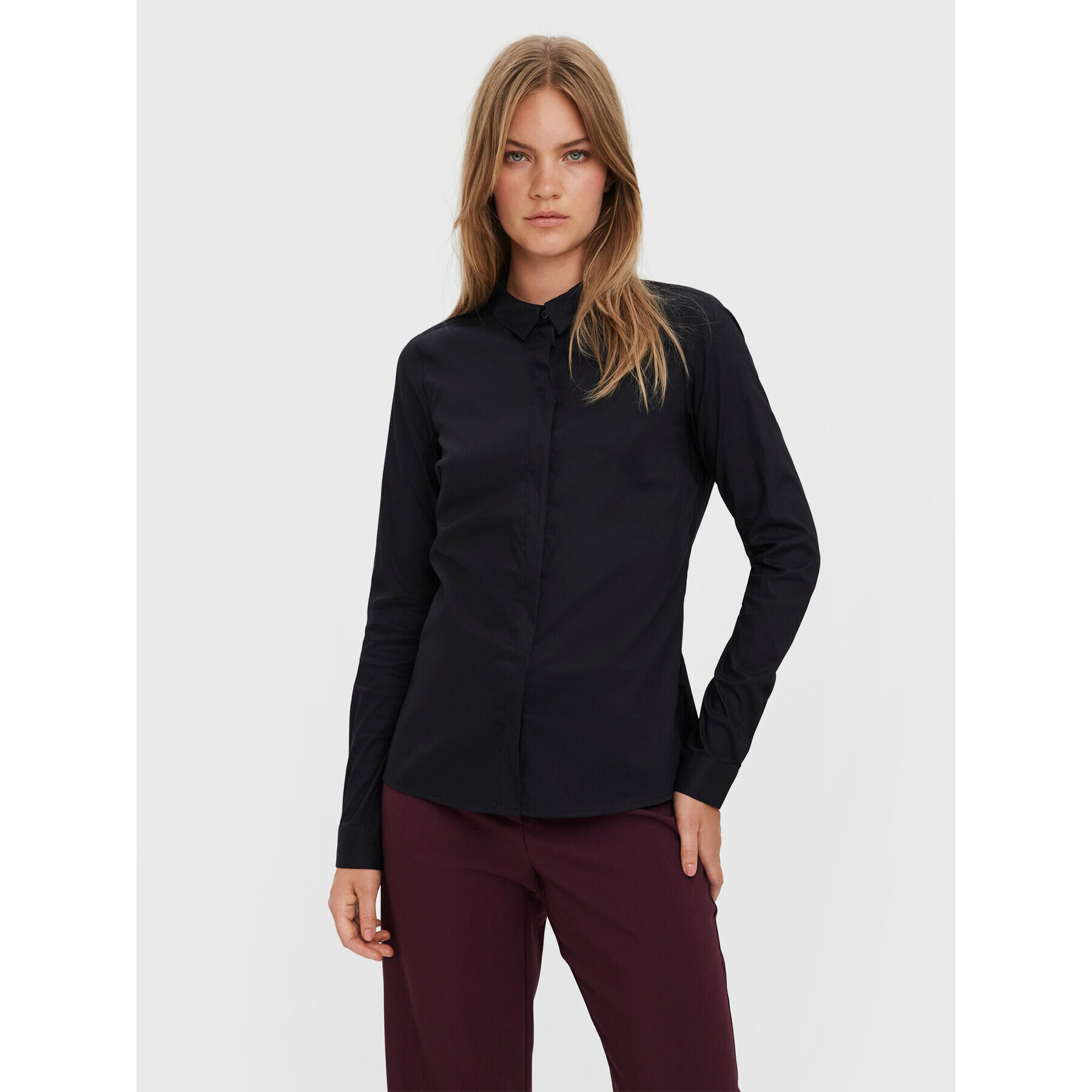 Vero Moda Риза Lady 10164900 Черен Slim Fit - Pepit.bg