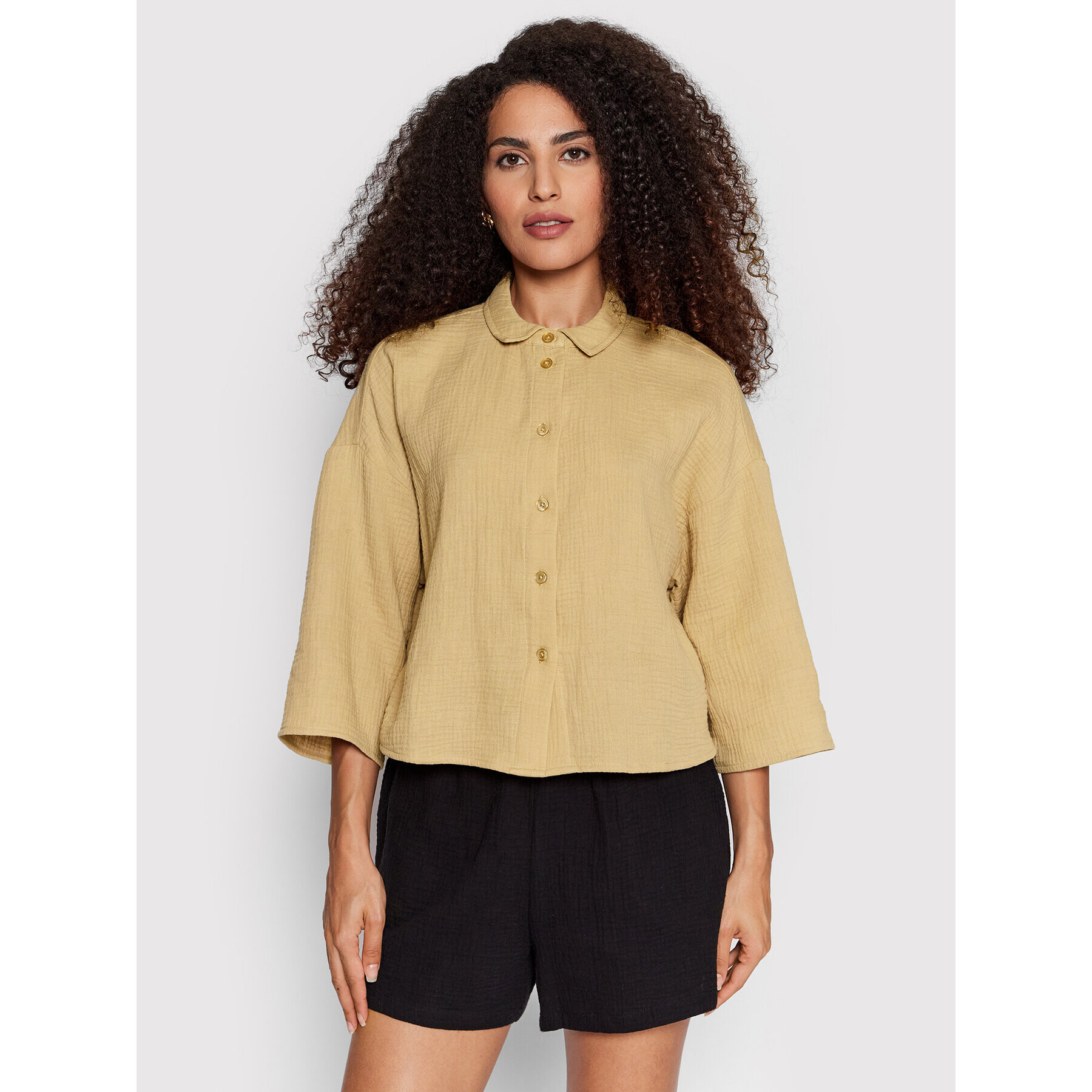 Vero Moda Риза Natali 10262929 Бежов Relaxed Fit - Pepit.bg