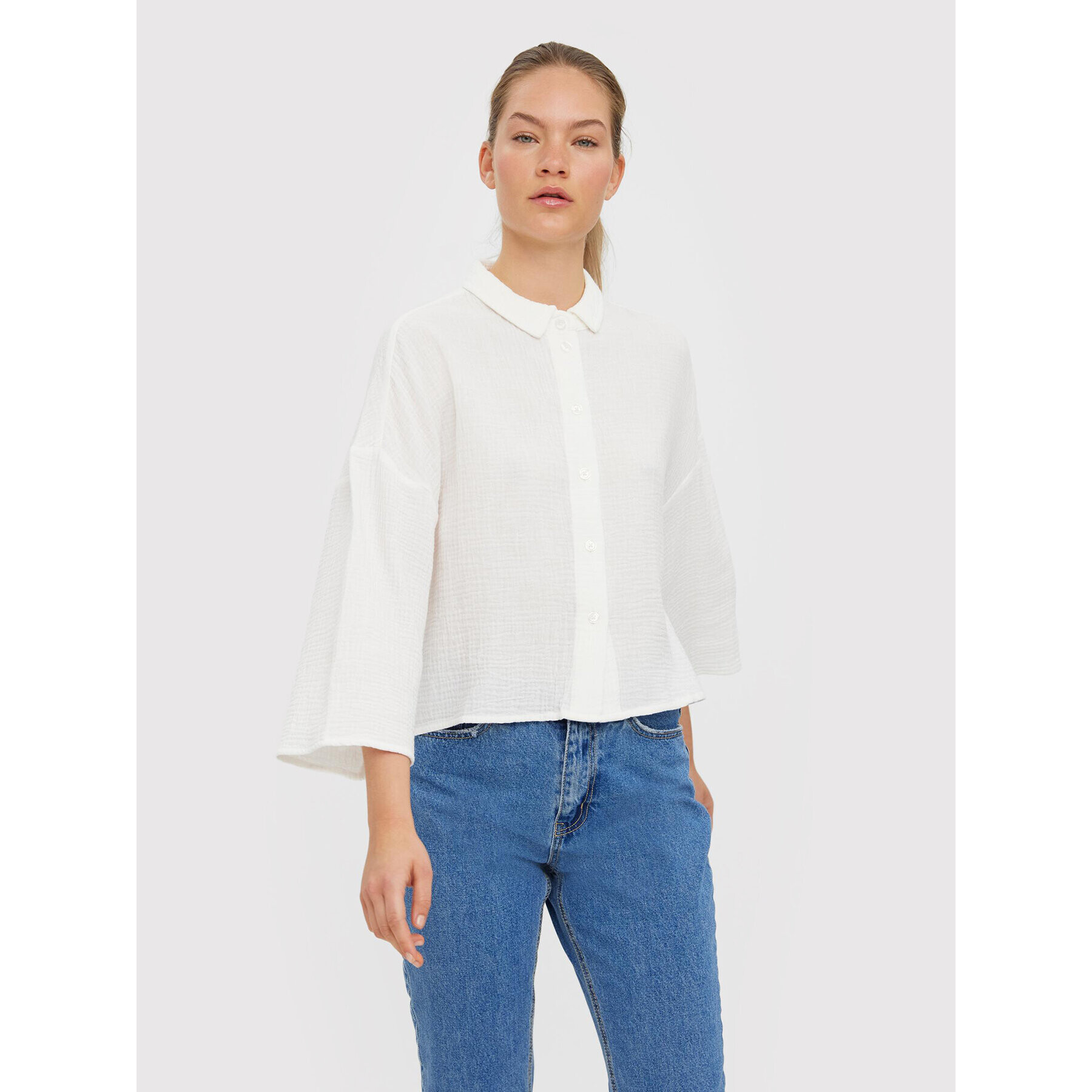 Vero Moda Риза Natali 10262929 Бял Regular Fit - Pepit.bg