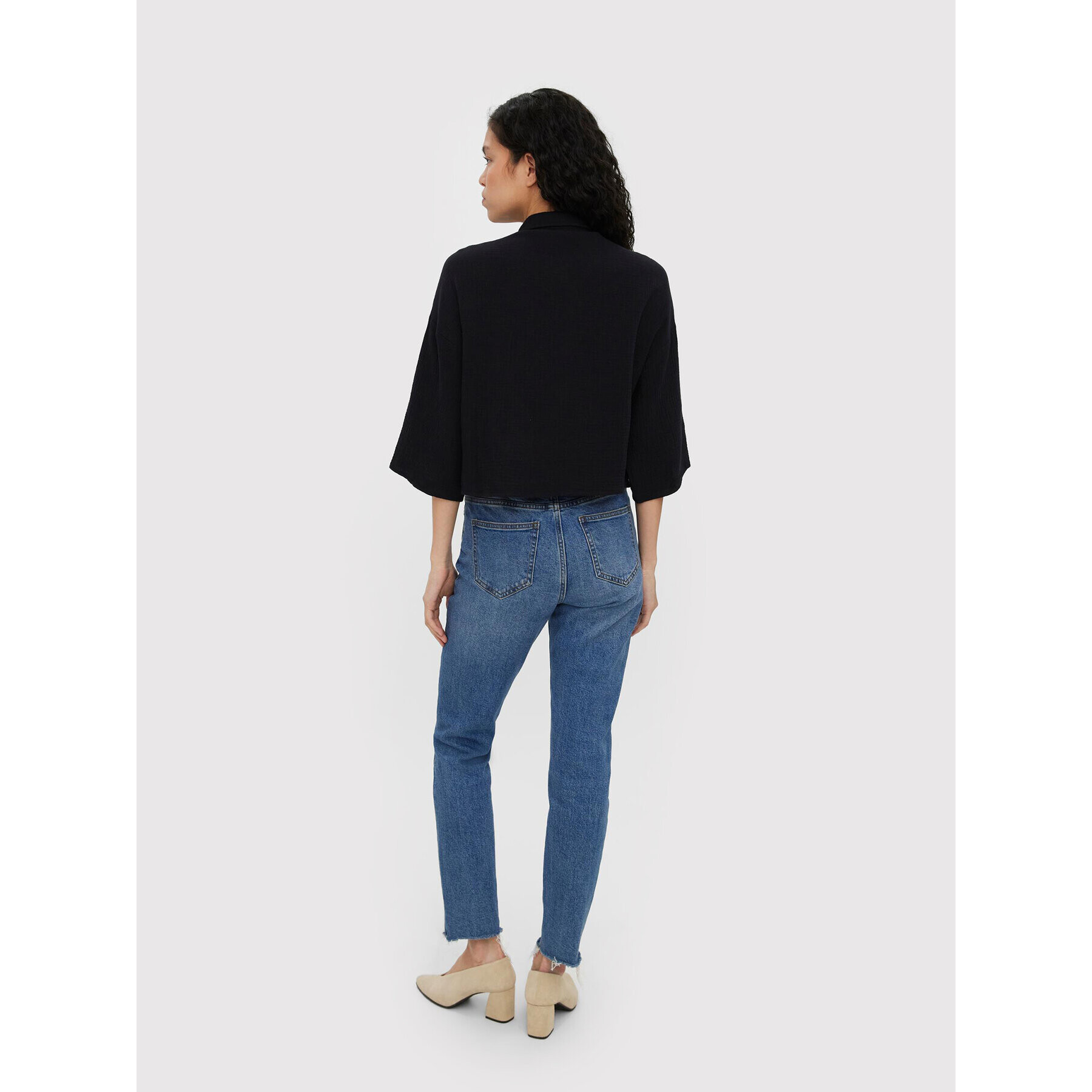 Vero Moda Риза Natali 10262929 Черен Relaxed Fit - Pepit.bg