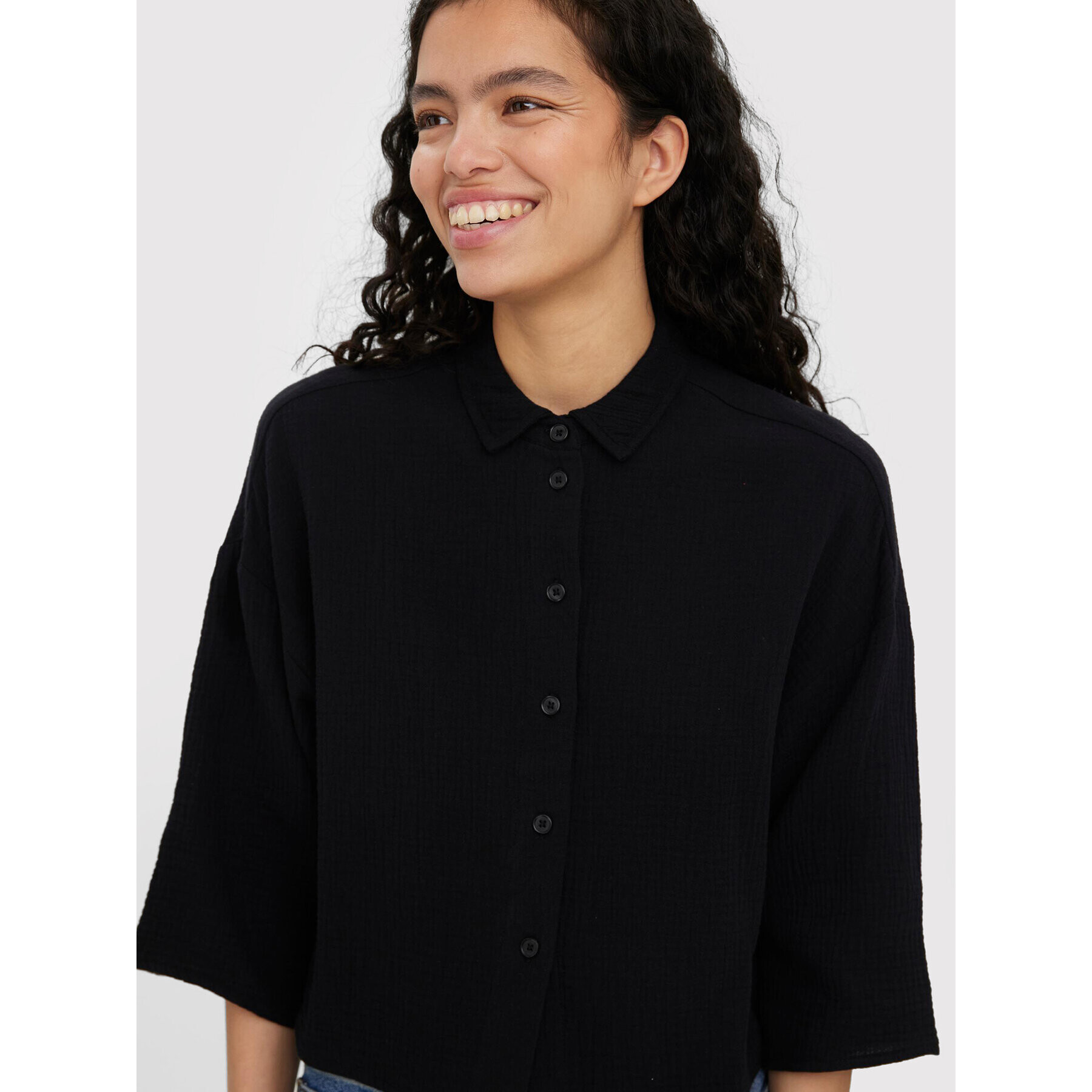 Vero Moda Риза Natali 10262929 Черен Relaxed Fit - Pepit.bg
