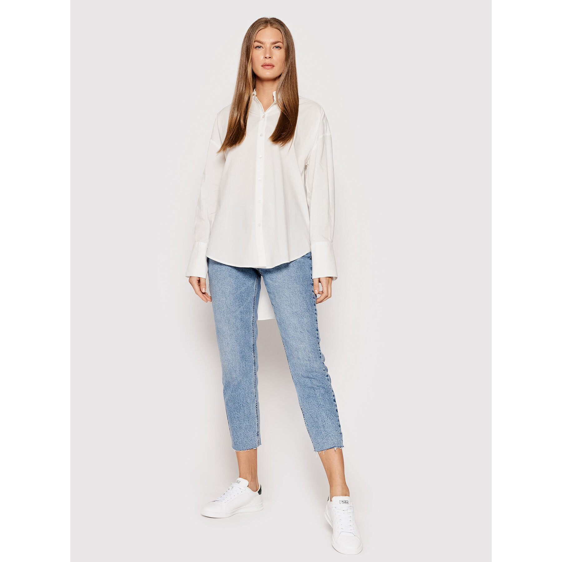 Vero Moda Риза Stinna 10250167 Бял Loose Fit - Pepit.bg