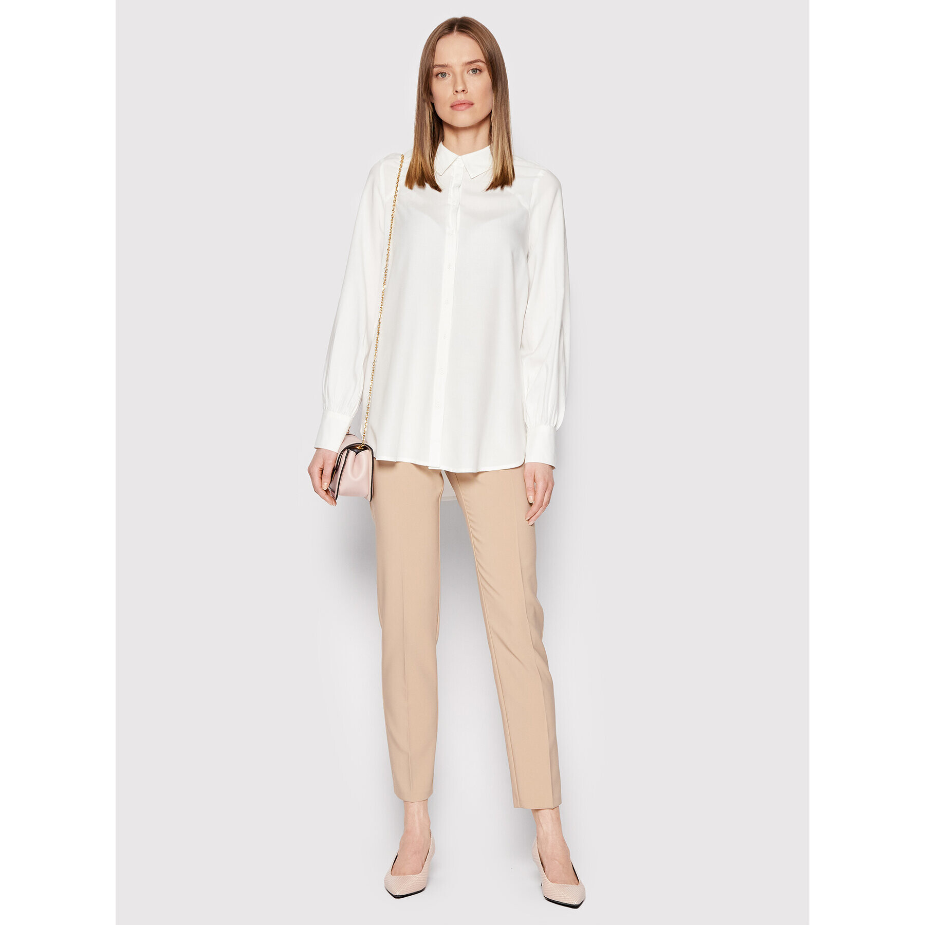 Vero Moda Риза Tonia 10263982 Бял Oversize - Pepit.bg