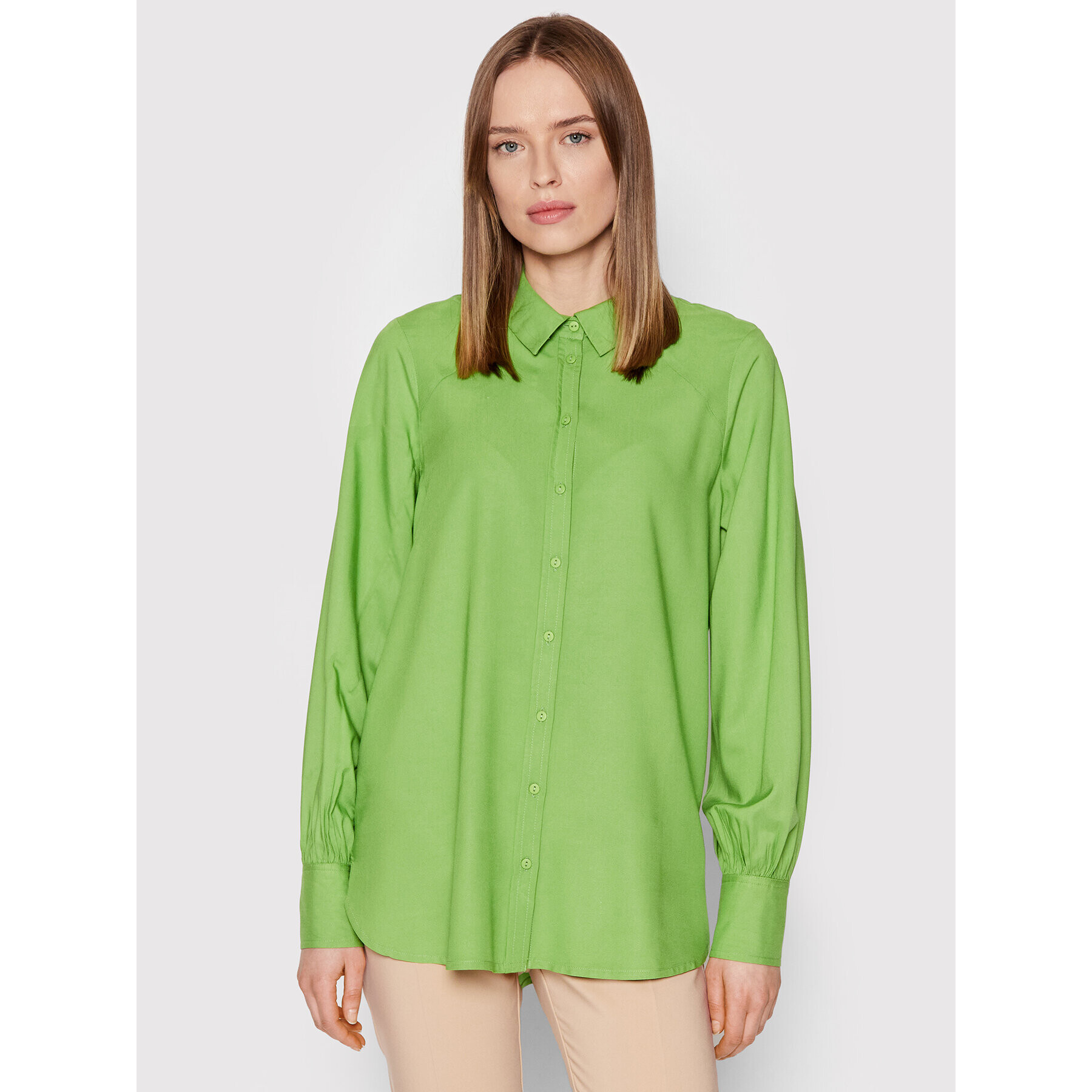 Vero Moda Риза Tonia 10263982 Зелен Oversize - Pepit.bg