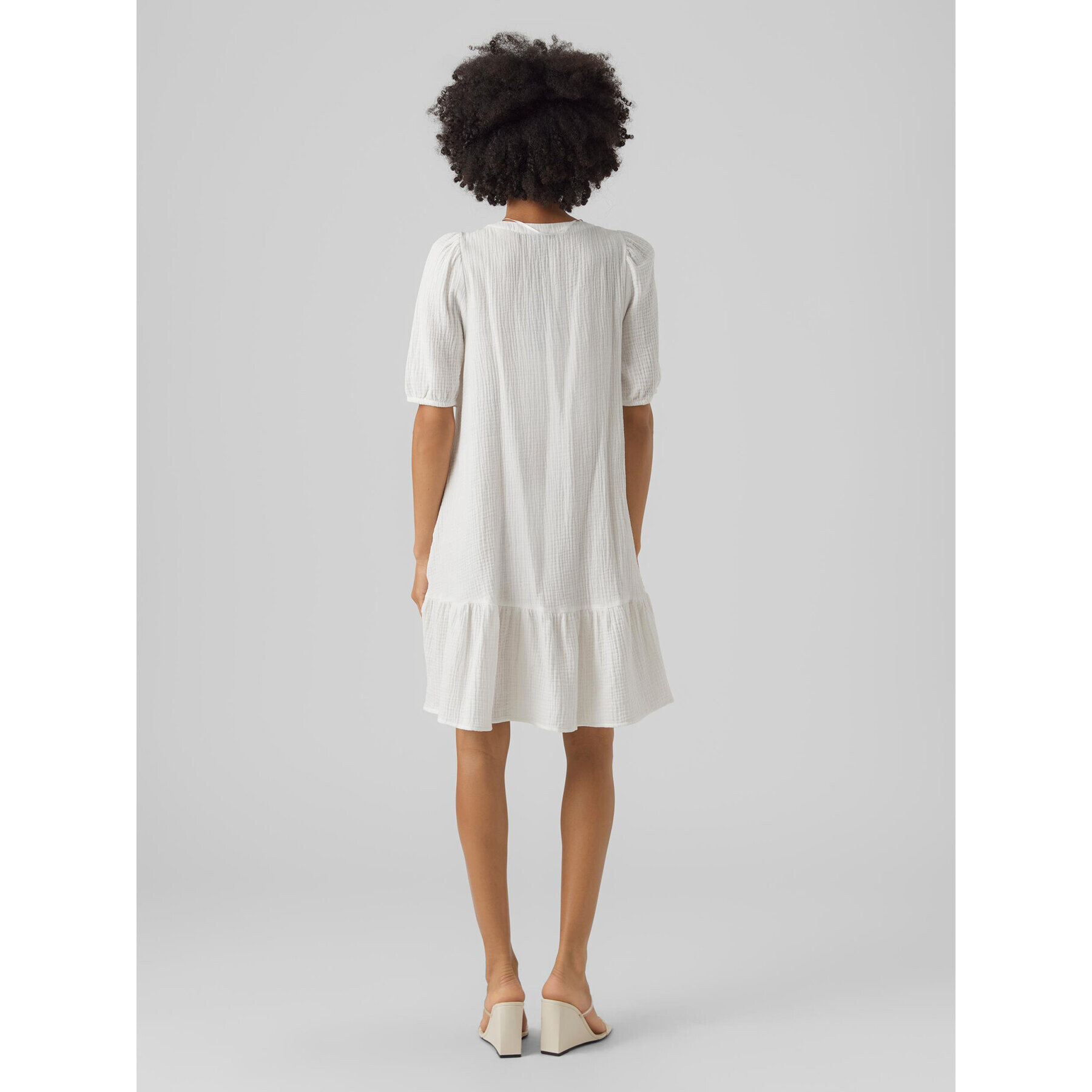 Vero Moda Ежедневна рокля Natali 10279682 Бял Regular Fit - Pepit.bg