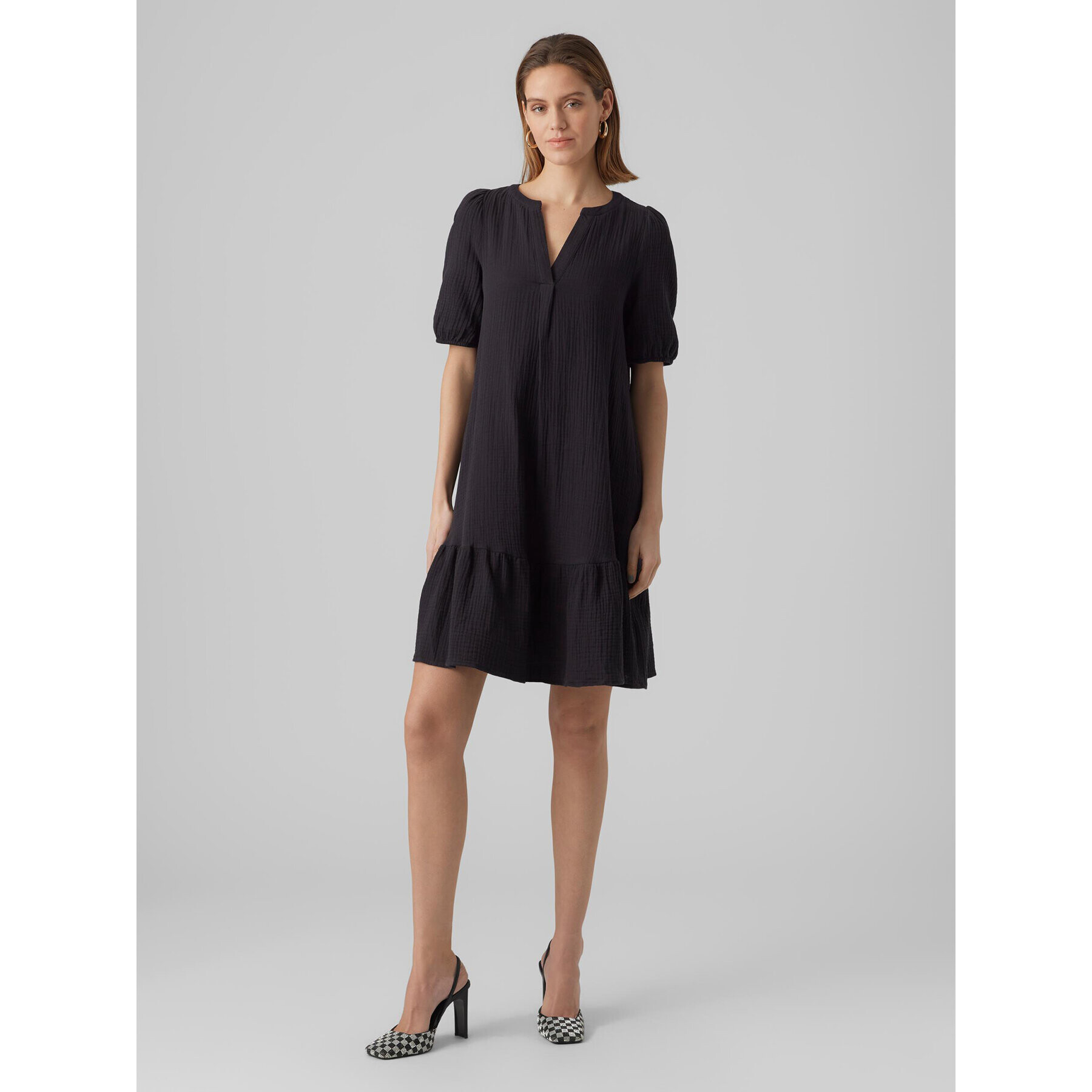 Vero Moda Ежедневна рокля Natali 10279682 Черен Regular Fit - Pepit.bg