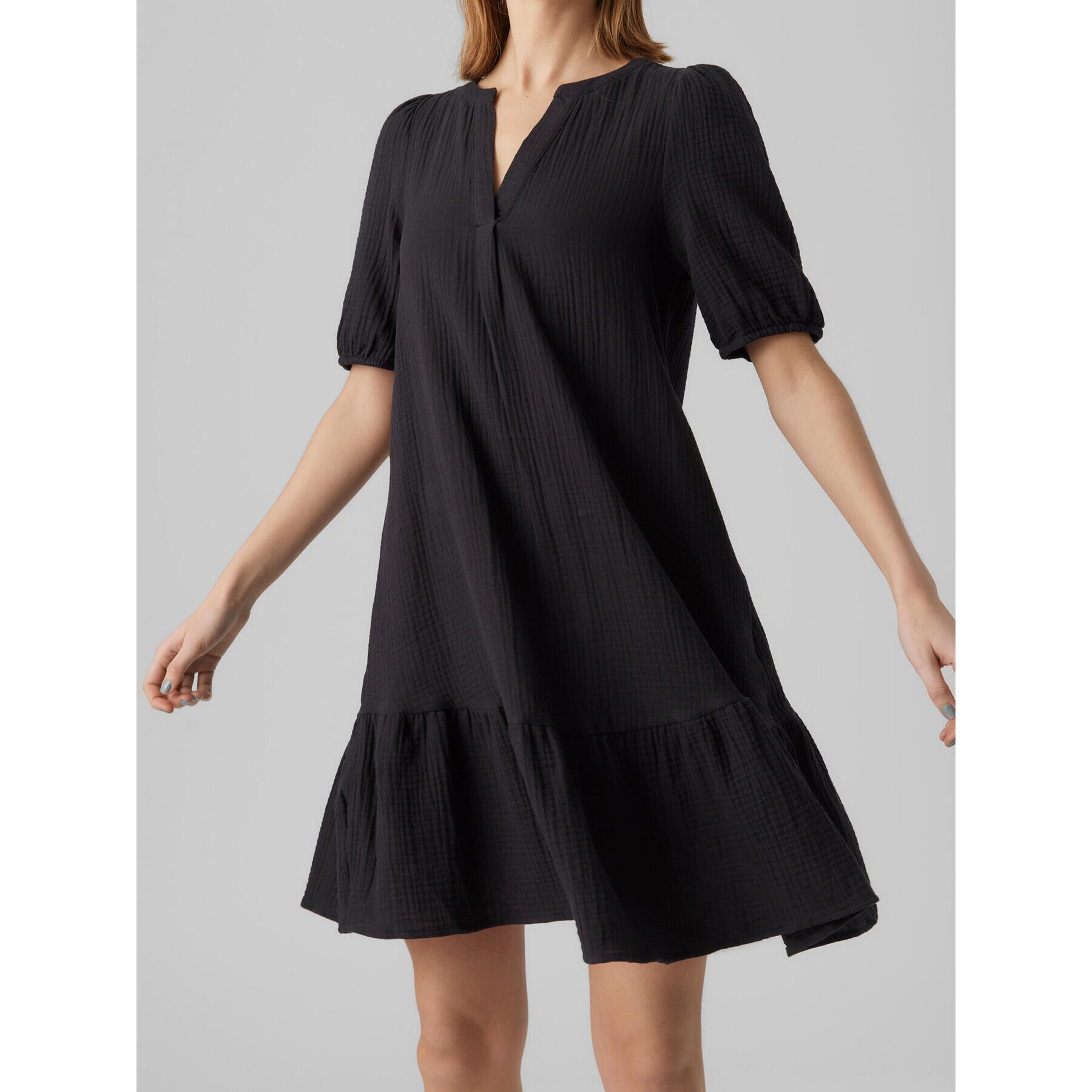 Vero Moda Ежедневна рокля Natali 10279682 Черен Regular Fit - Pepit.bg