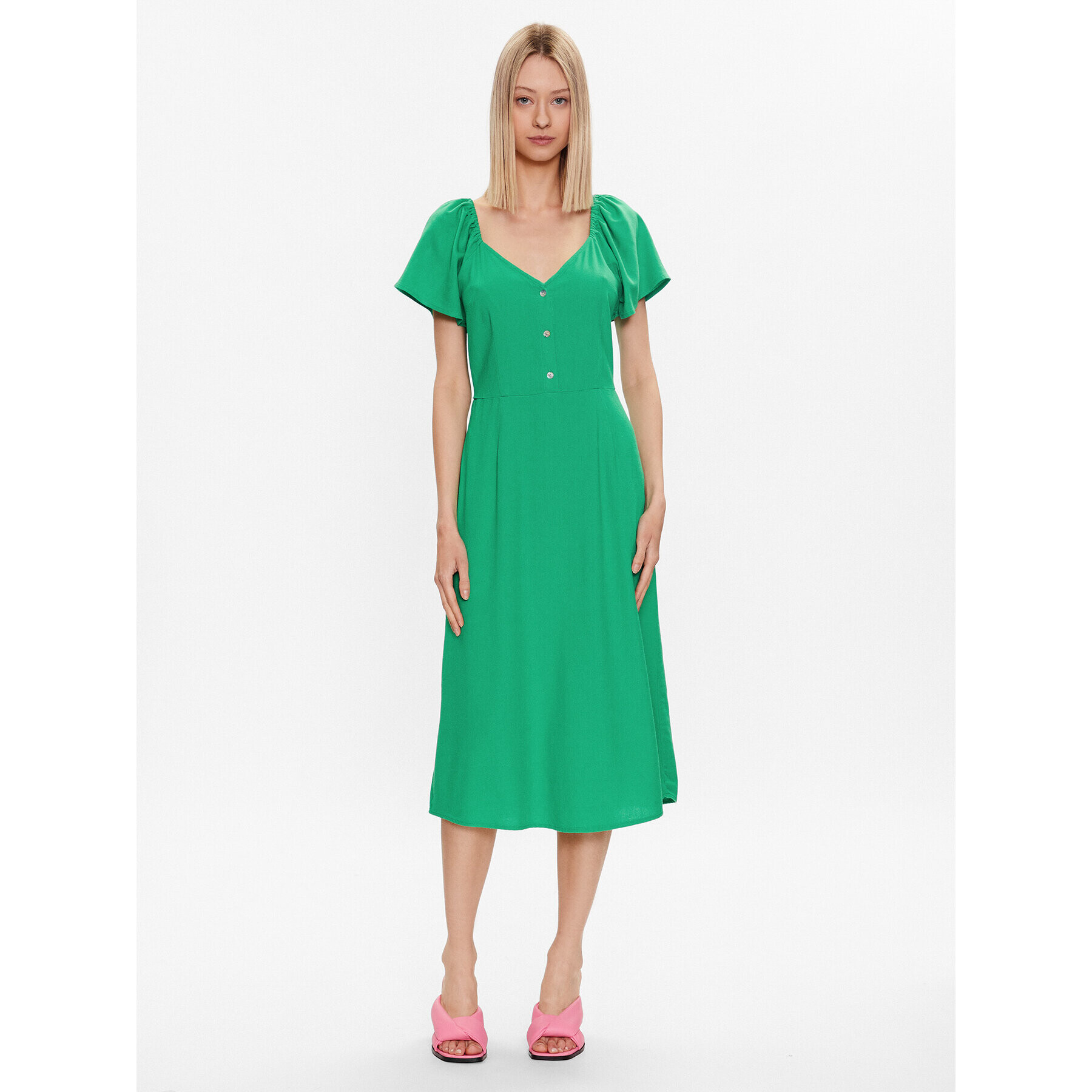Vero Moda Ежедневна рокля Mymilo 10282500 Зелен Regular Fit - Pepit.bg