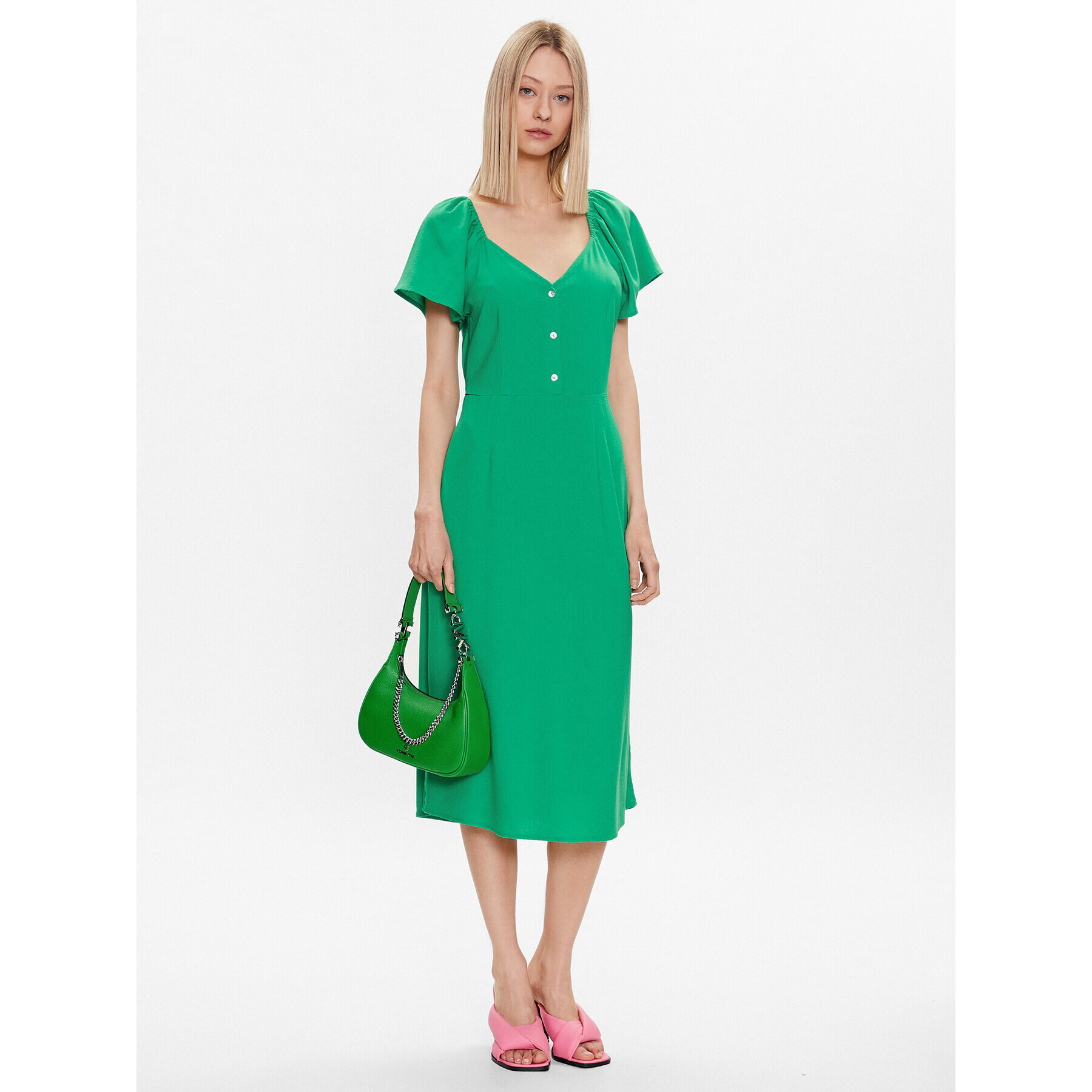 Vero Moda Ежедневна рокля Mymilo 10282500 Зелен Regular Fit - Pepit.bg