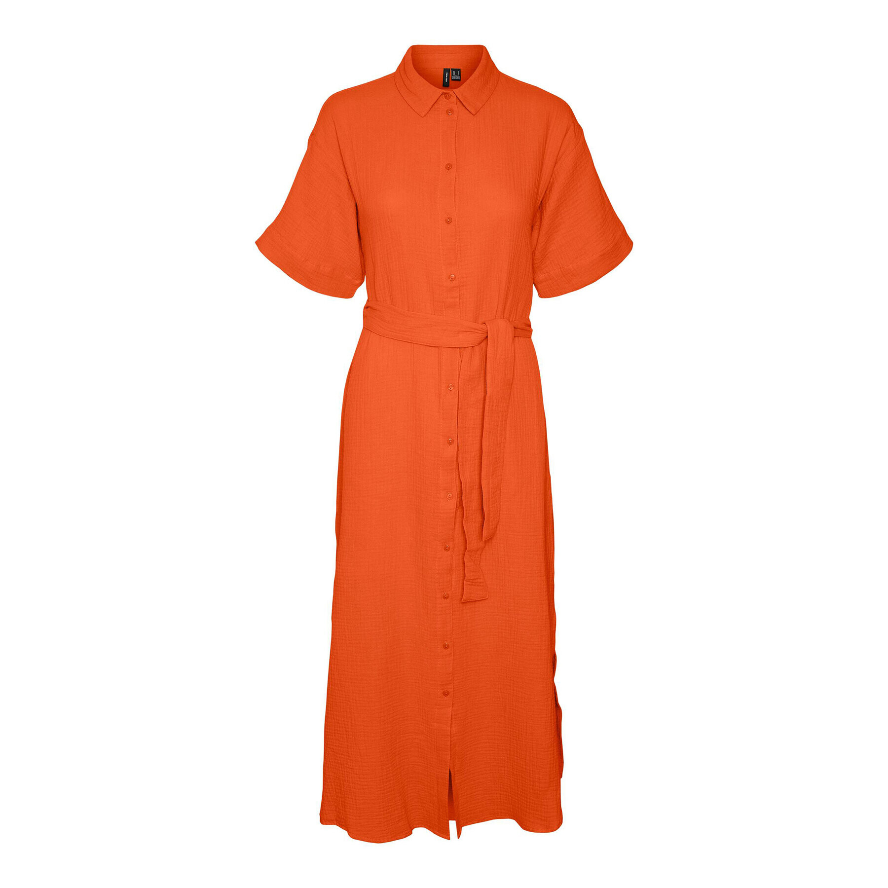 Vero Moda Рокля тип риза Natali 10283129 Оранжев Regular Fit - Pepit.bg