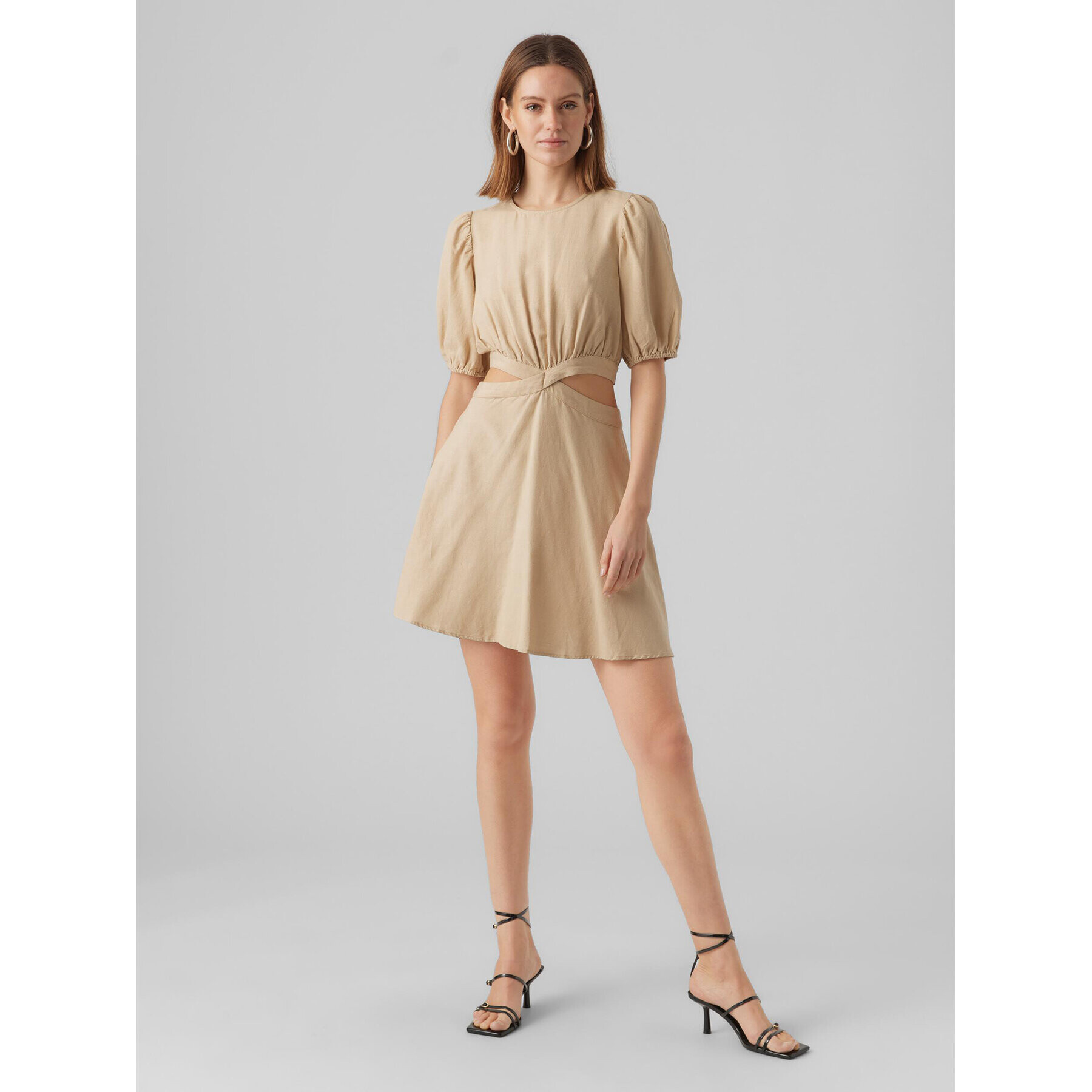 Vero Moda Рокля Seba 10284799 Бежов Regular Fit - Pepit.bg